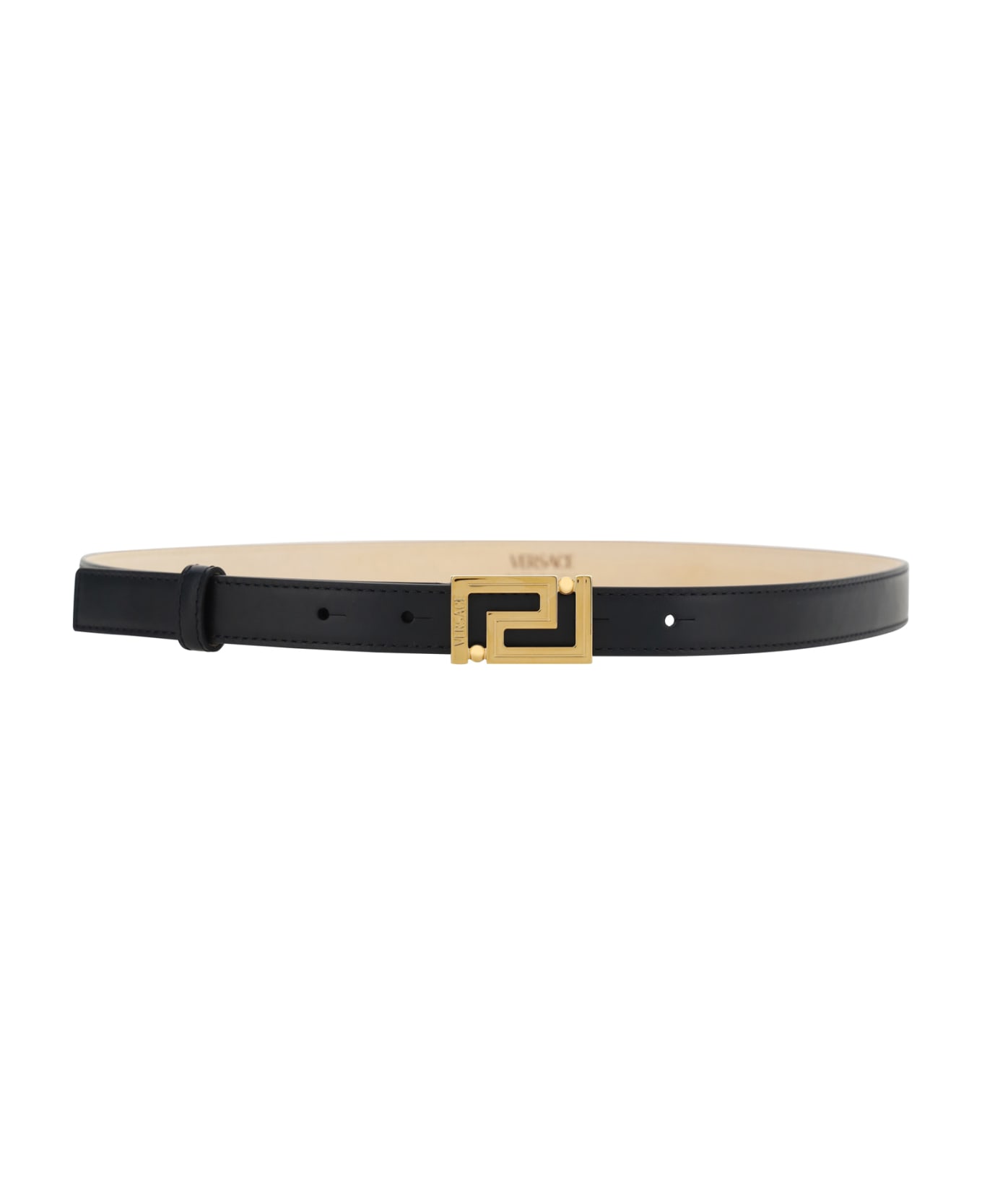 Versace Belt H.20 Calf Leather - V Black Versace Gold