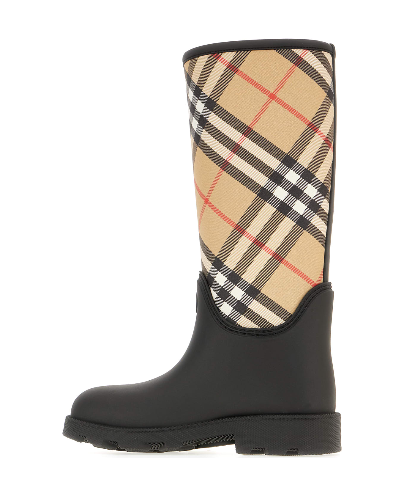 Burberry Printed Rubber Marsh Stamp Boots - BLACK