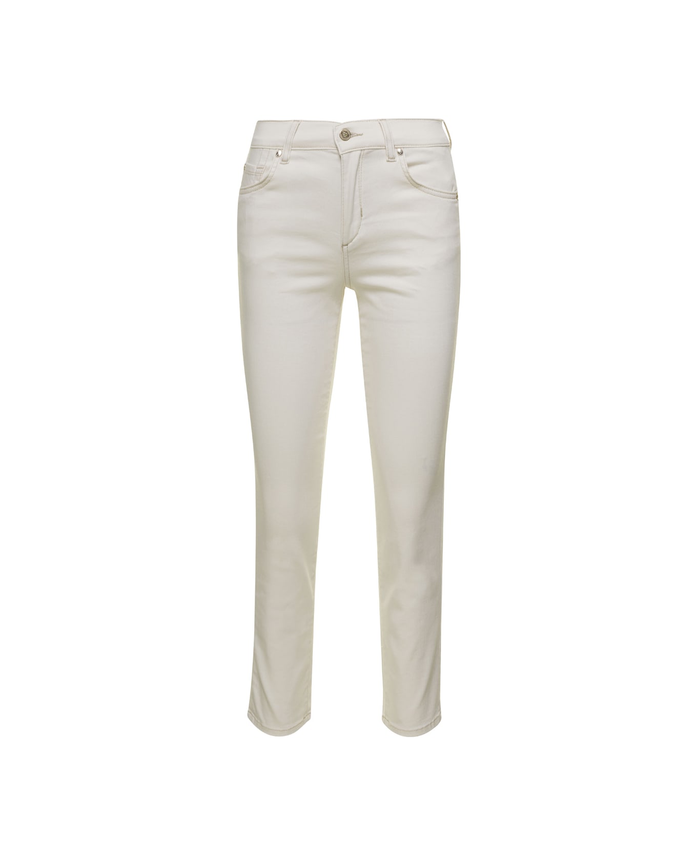 Liu-Jo White Skinny Jeans In Denim Woman - White