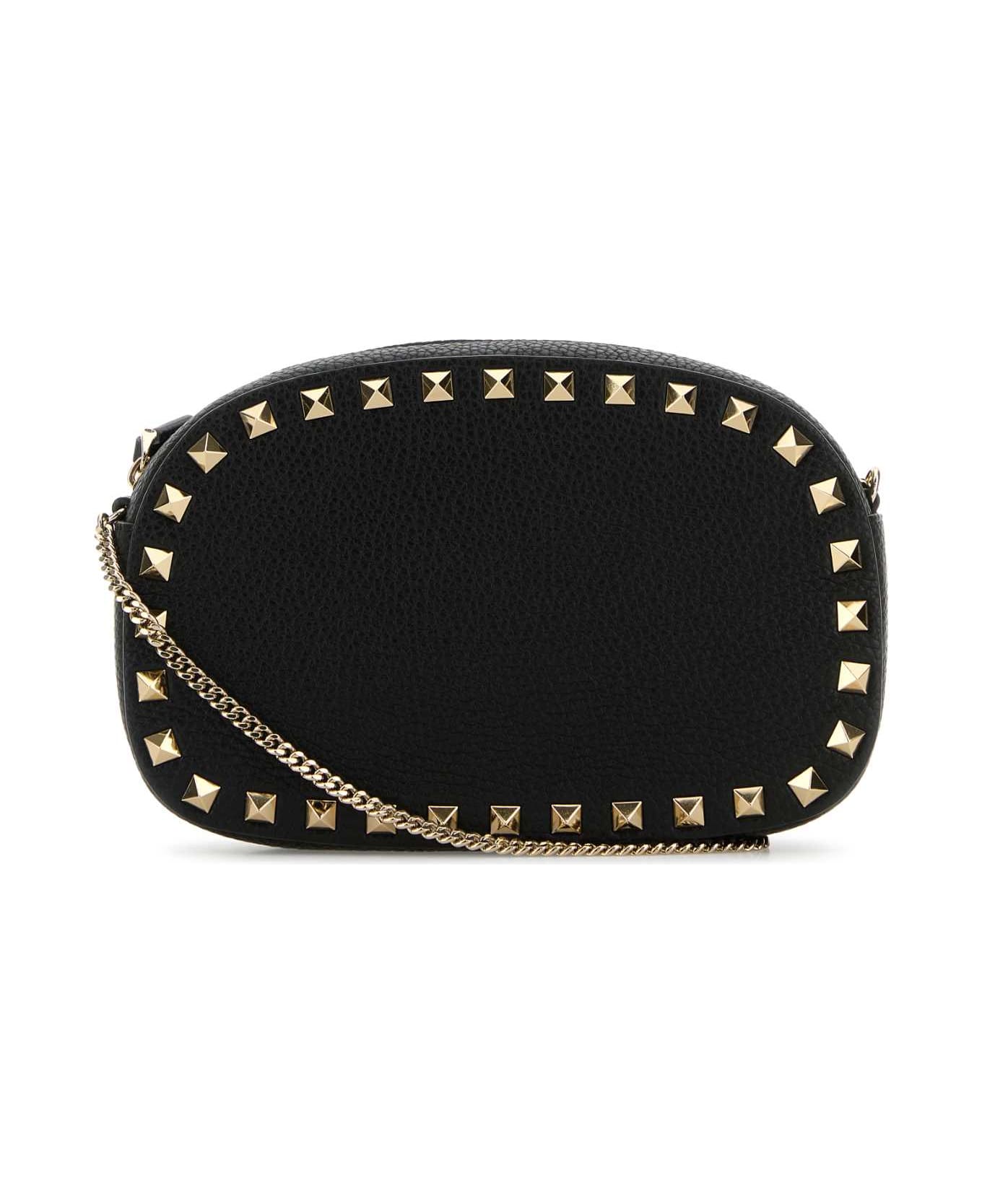 Valentino Garavani Black Leather Rockstud Crossbody Bag - NERO