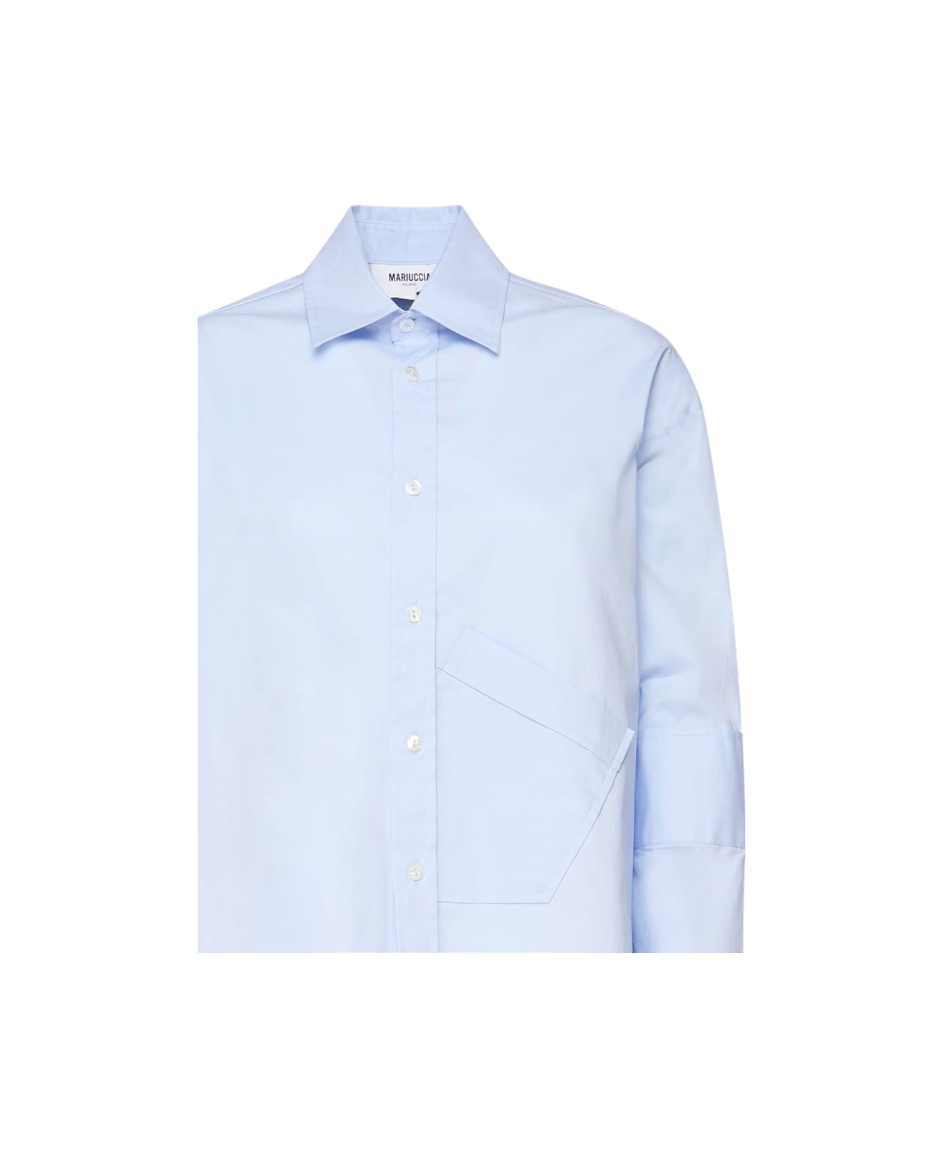 Mariuccia Milano Kids Cotton Destructured Shirt - Blue