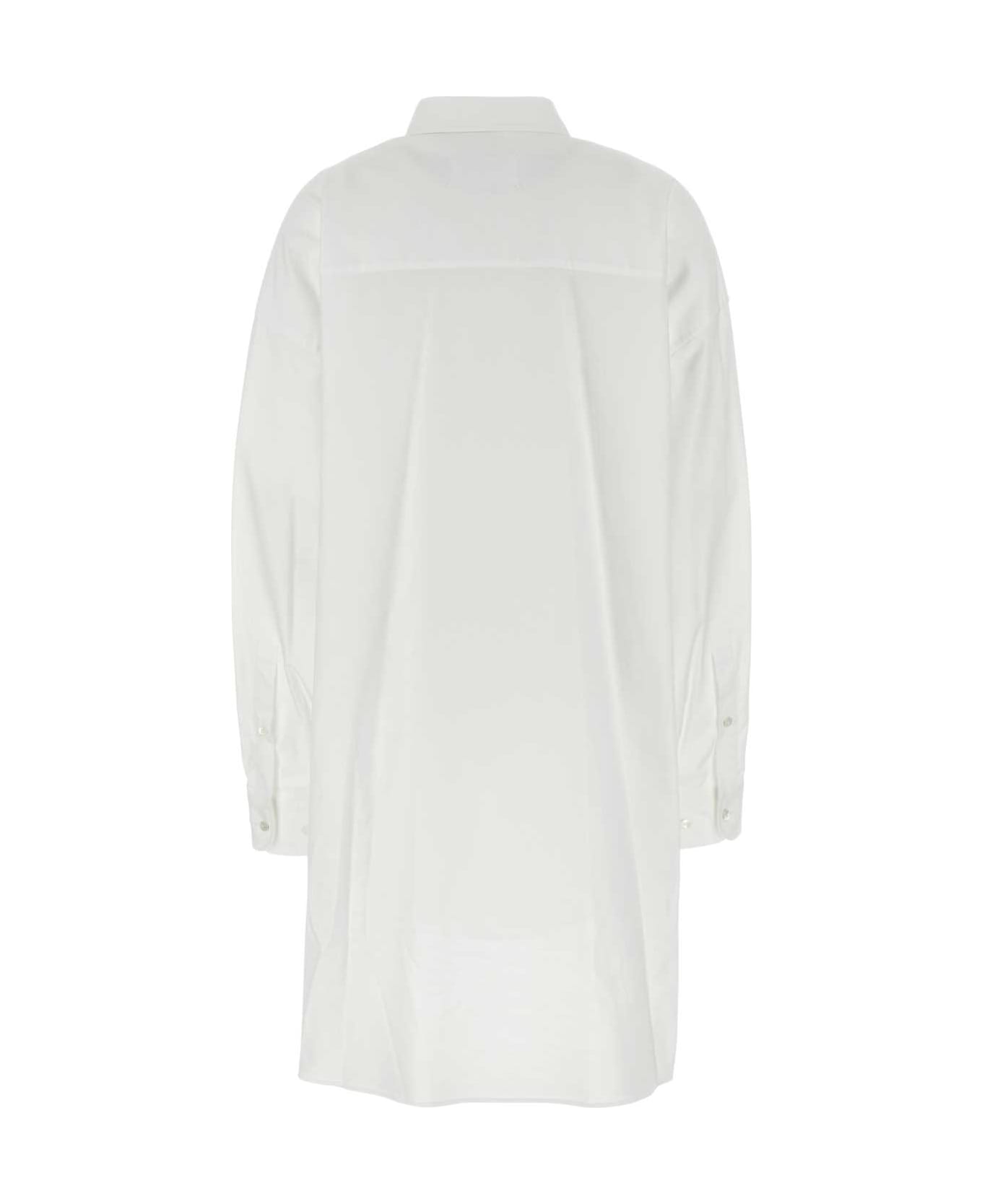 Maison Margiela White Oxford Shirt Dress - OPTICALWHITE