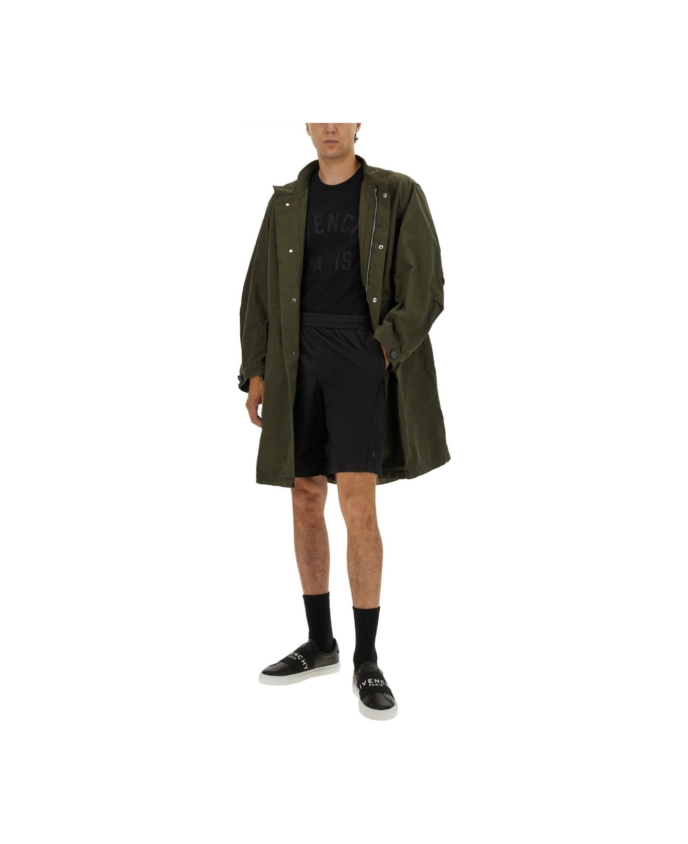 Givenchy Parka With Logo - GREEN
