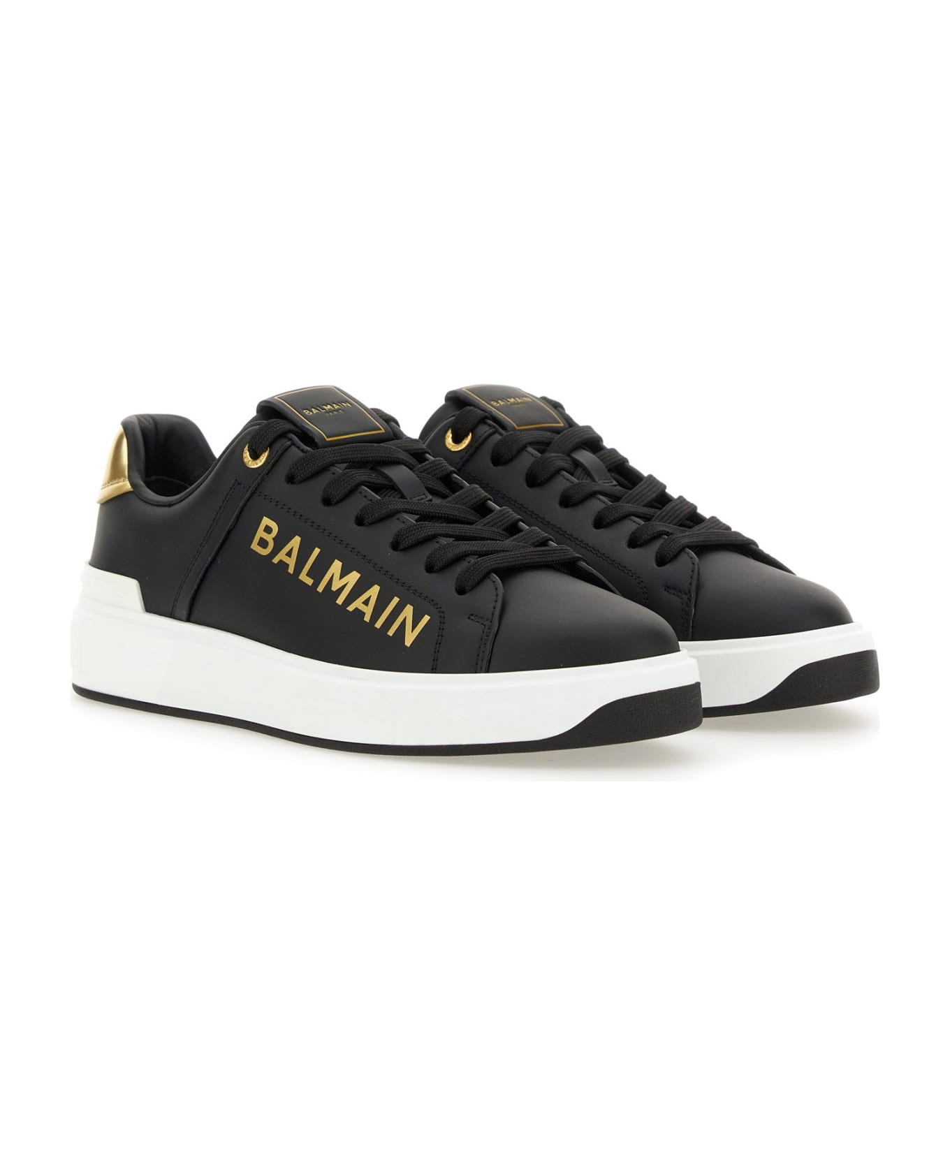 Balmain B-court Sneaker - Black/Gold スニーカー