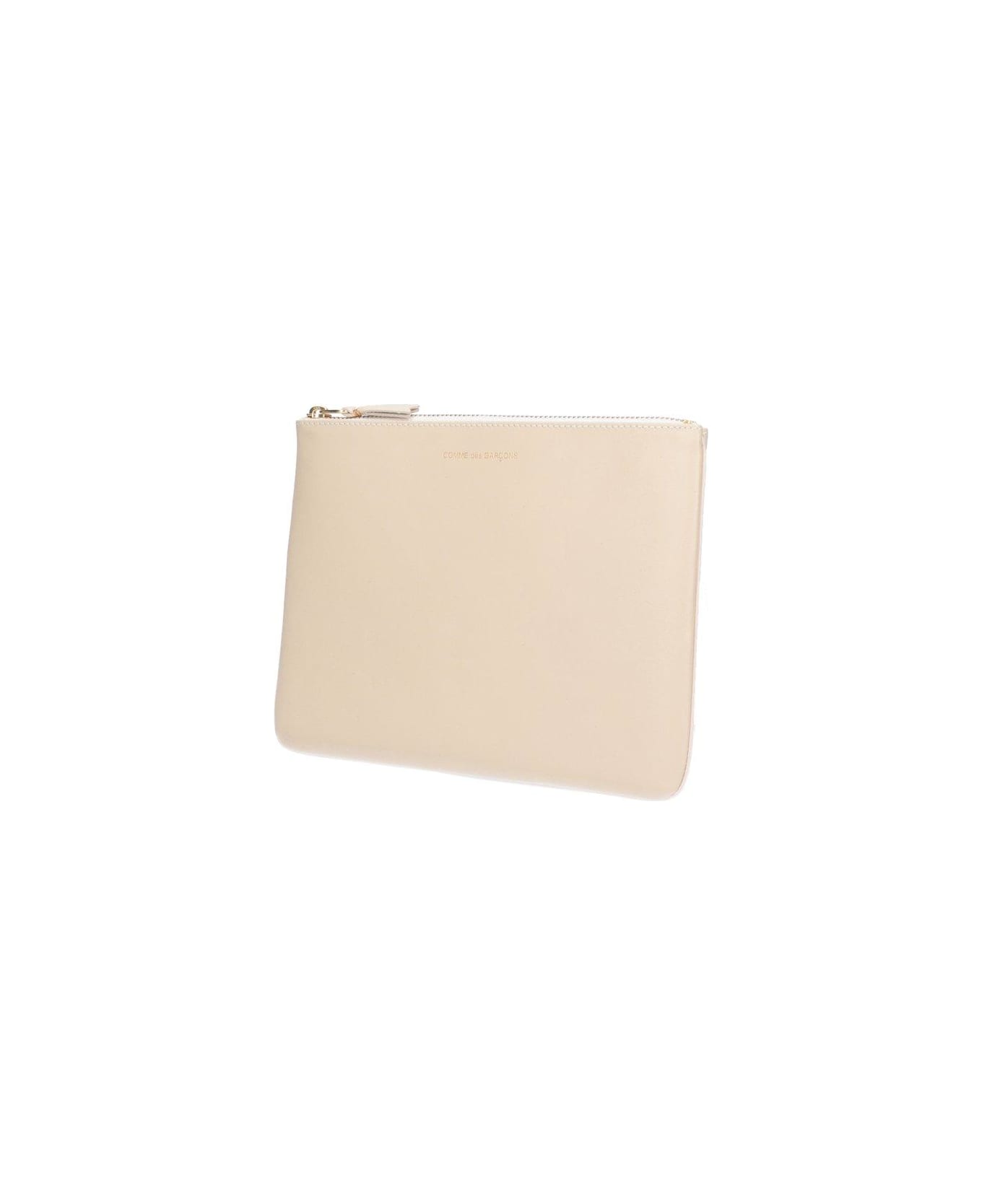 Comme des Garçons Wallet Logo Detailed Classic Wallet - Off white