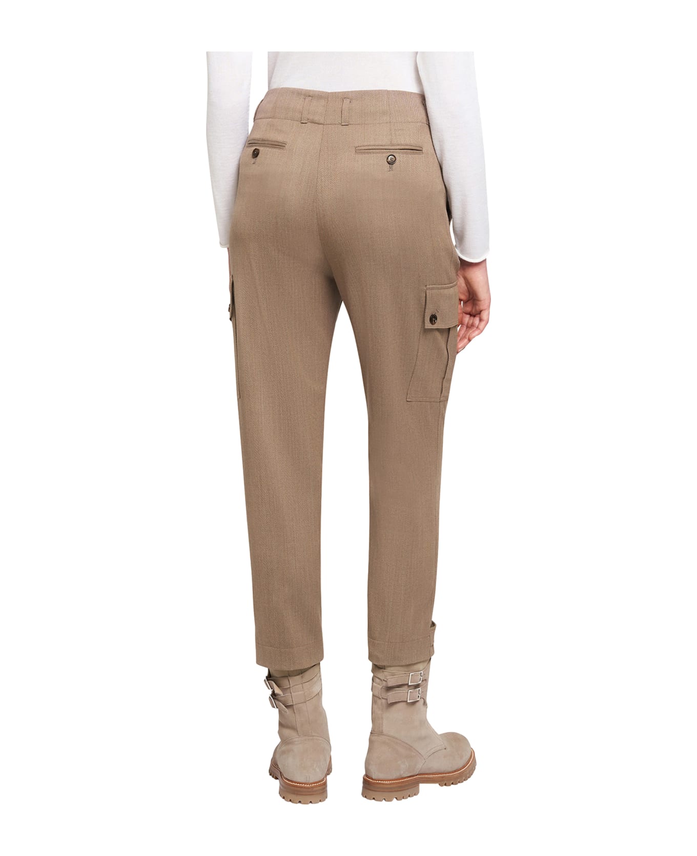 Kiton Trousers Virgin Wool - CAMEL