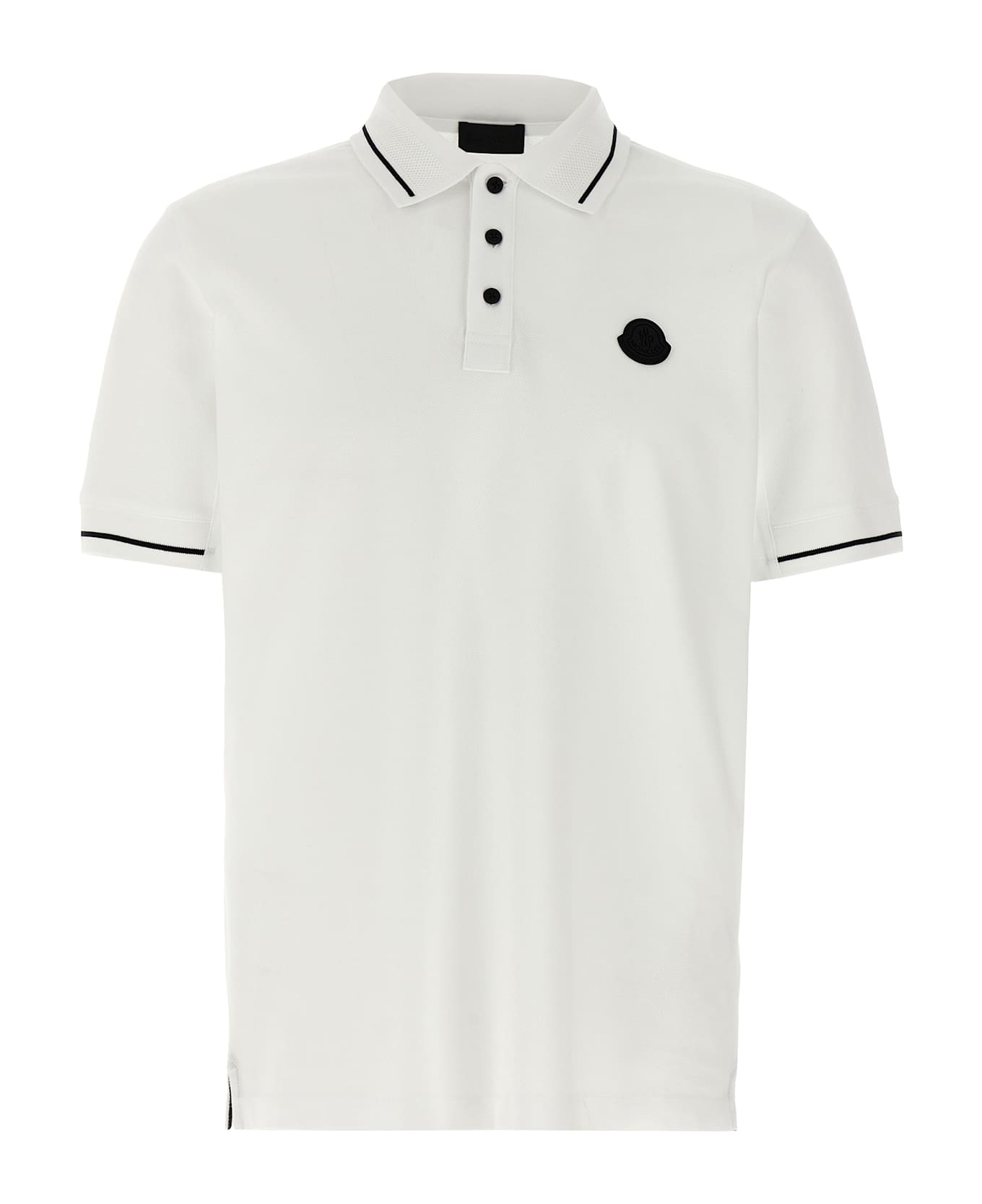Moncler Logo Polo Shirt - White