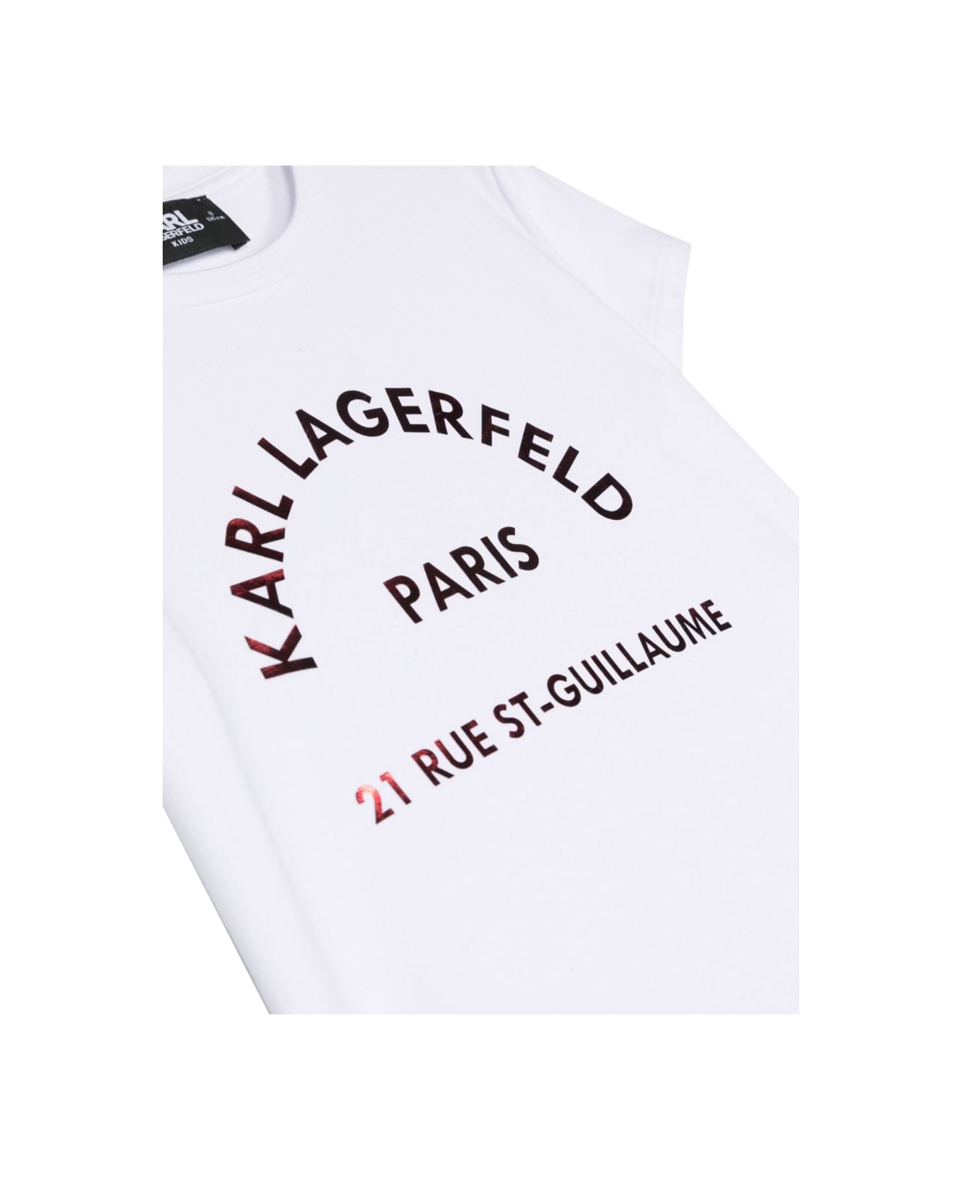 Karl Lagerfeld Kids T-shirt Logo - WHITE Tシャツ＆ポロシャツ