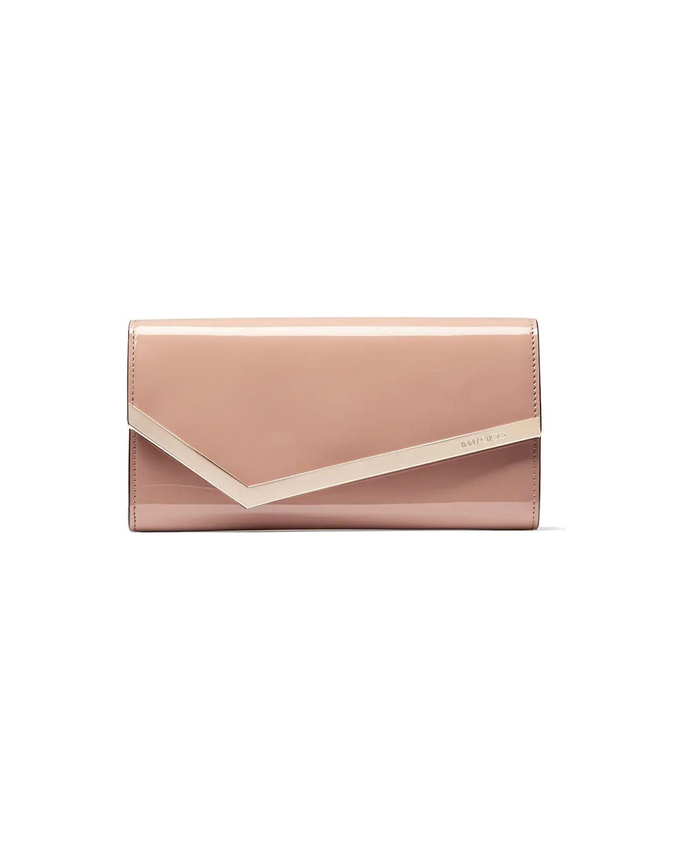 Jimmy Choo Emmie Clutch Bag In Ballet Pink Patent Leather - Pink クラッチバッグ