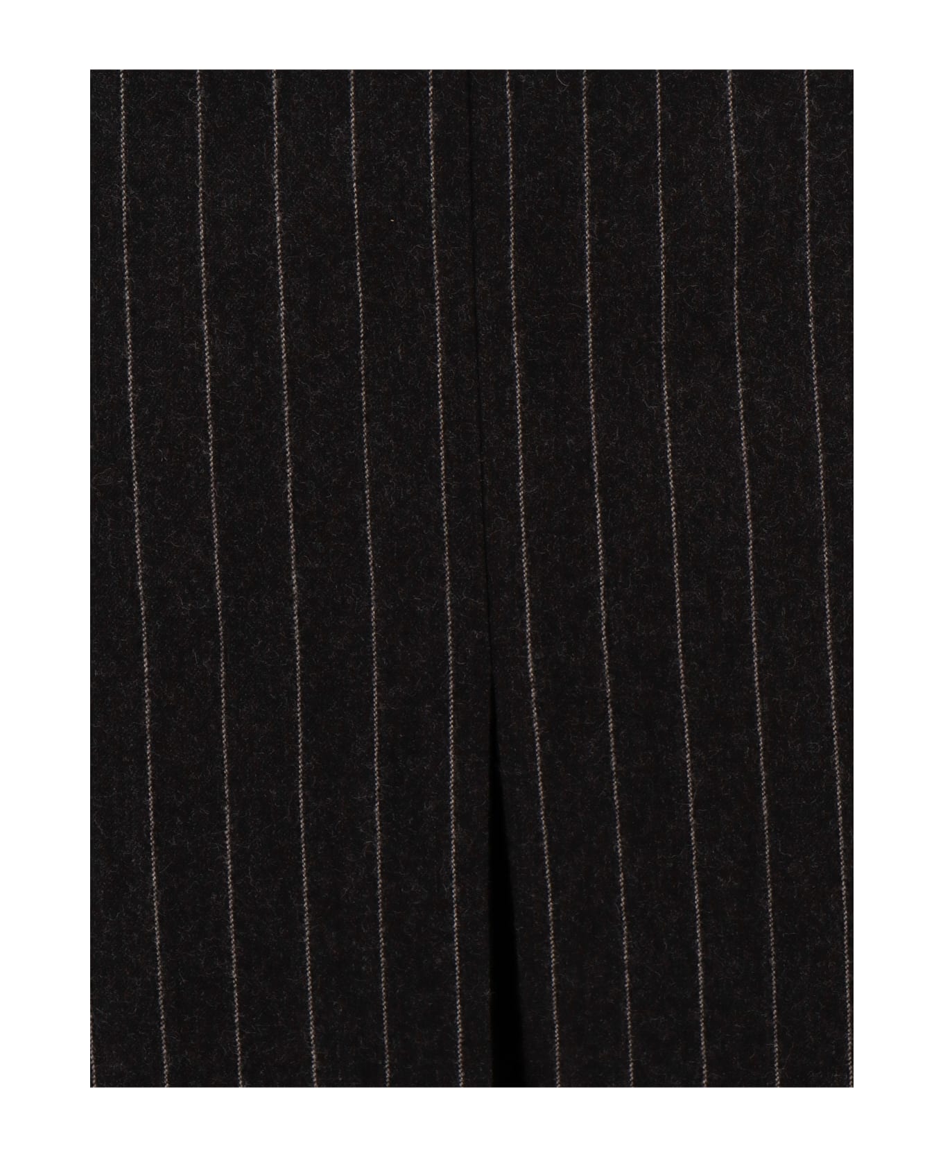 Saint Laurent Pinstriped Wool Skirt - Grey