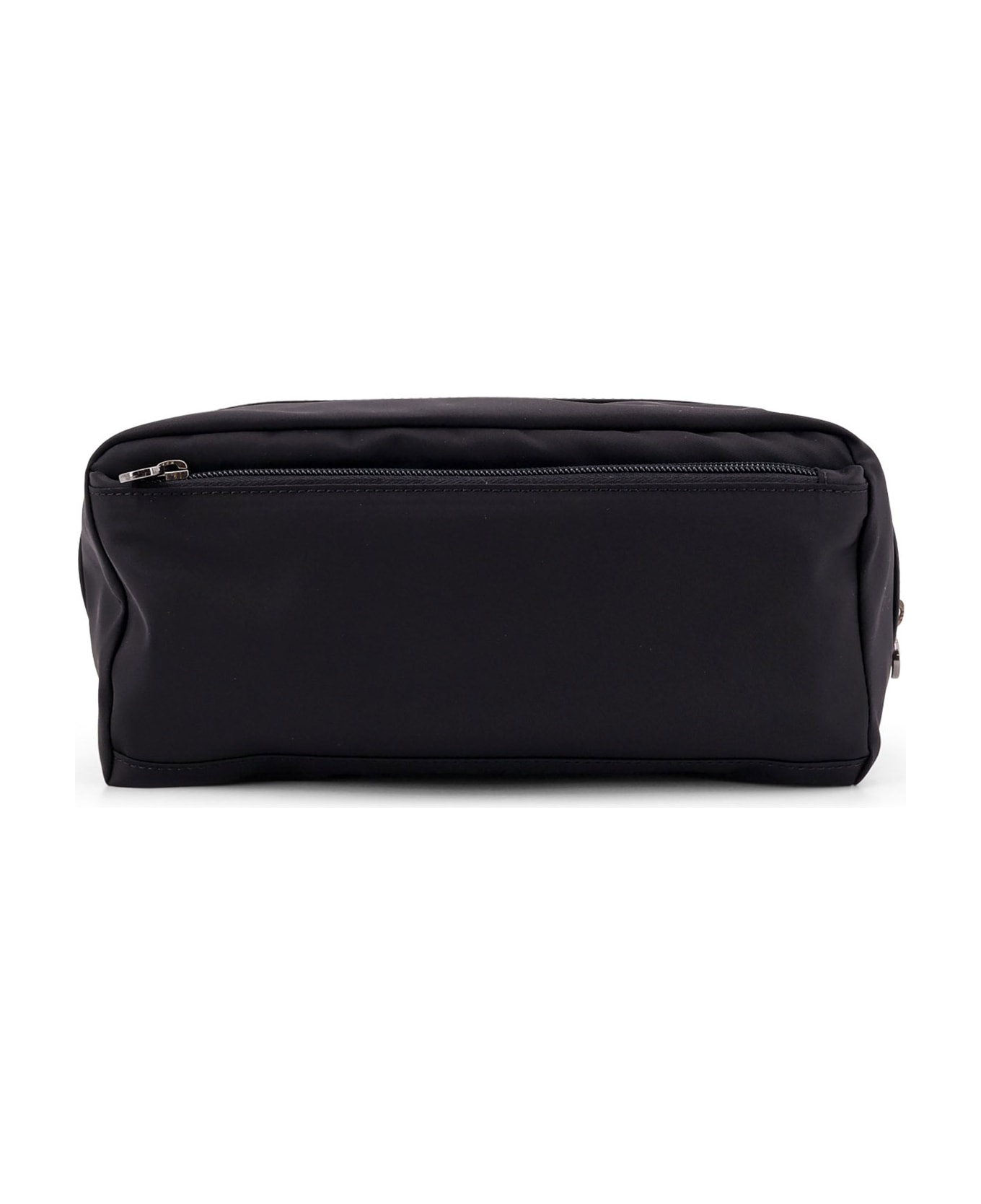 Kiton Nylon Beauty Case With Frontal Logo - Black