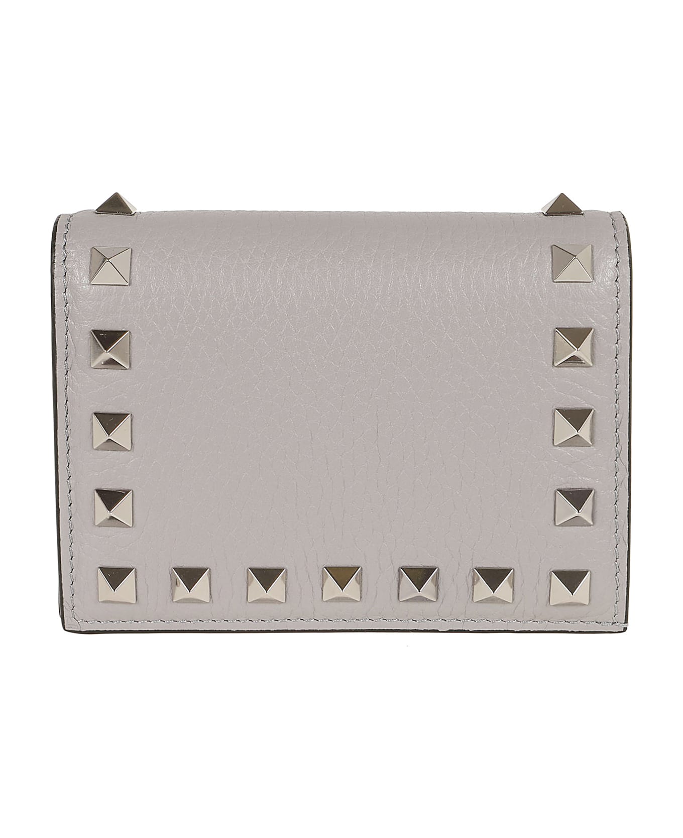 Valentino Garavani Flap French Wallet | Rockstud - Wrl Dove Grey