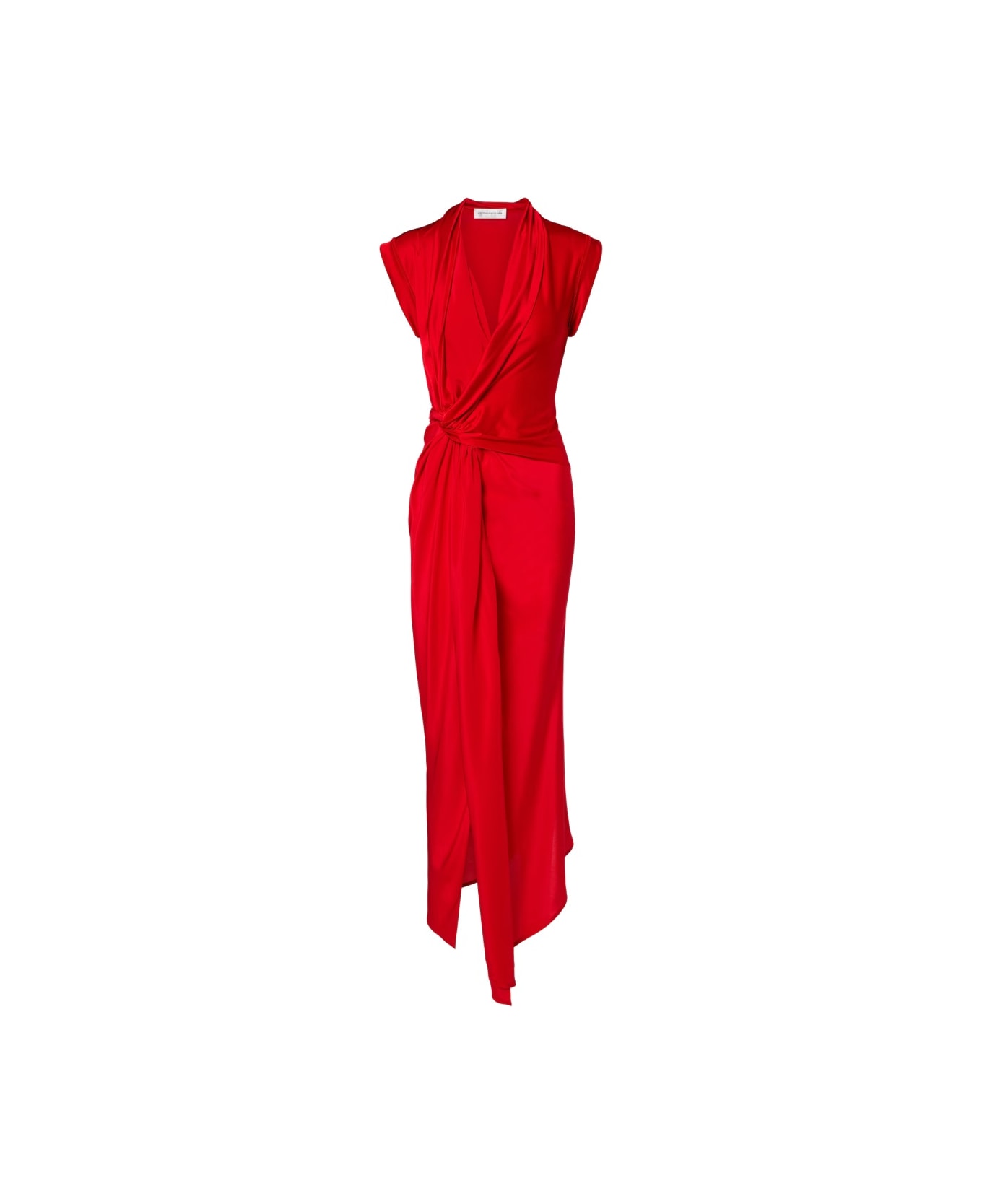 Victoria Beckham Silk Long Dress - RED