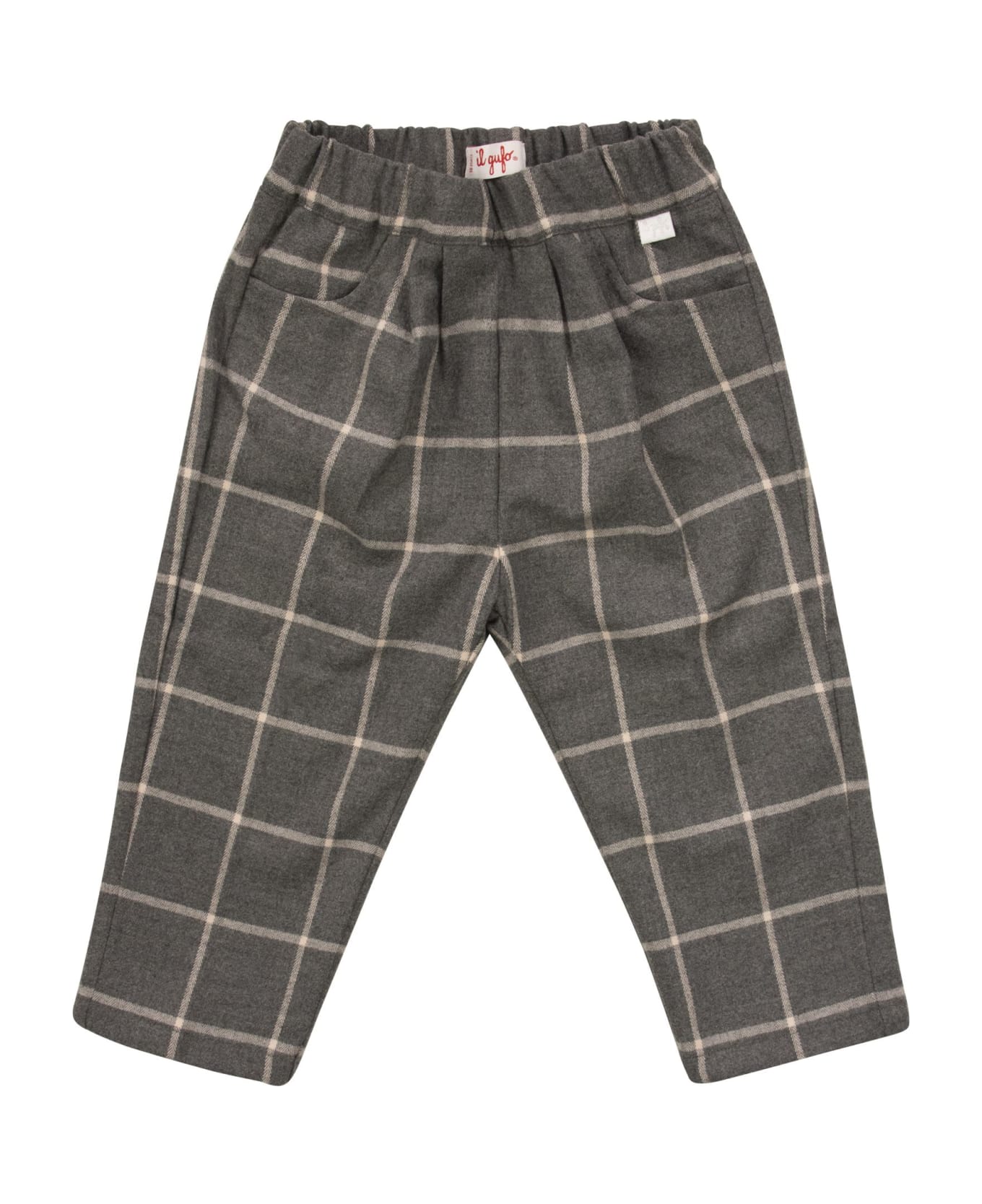 Il Gufo Regular Fit Trousers In Tecnowool - Grey