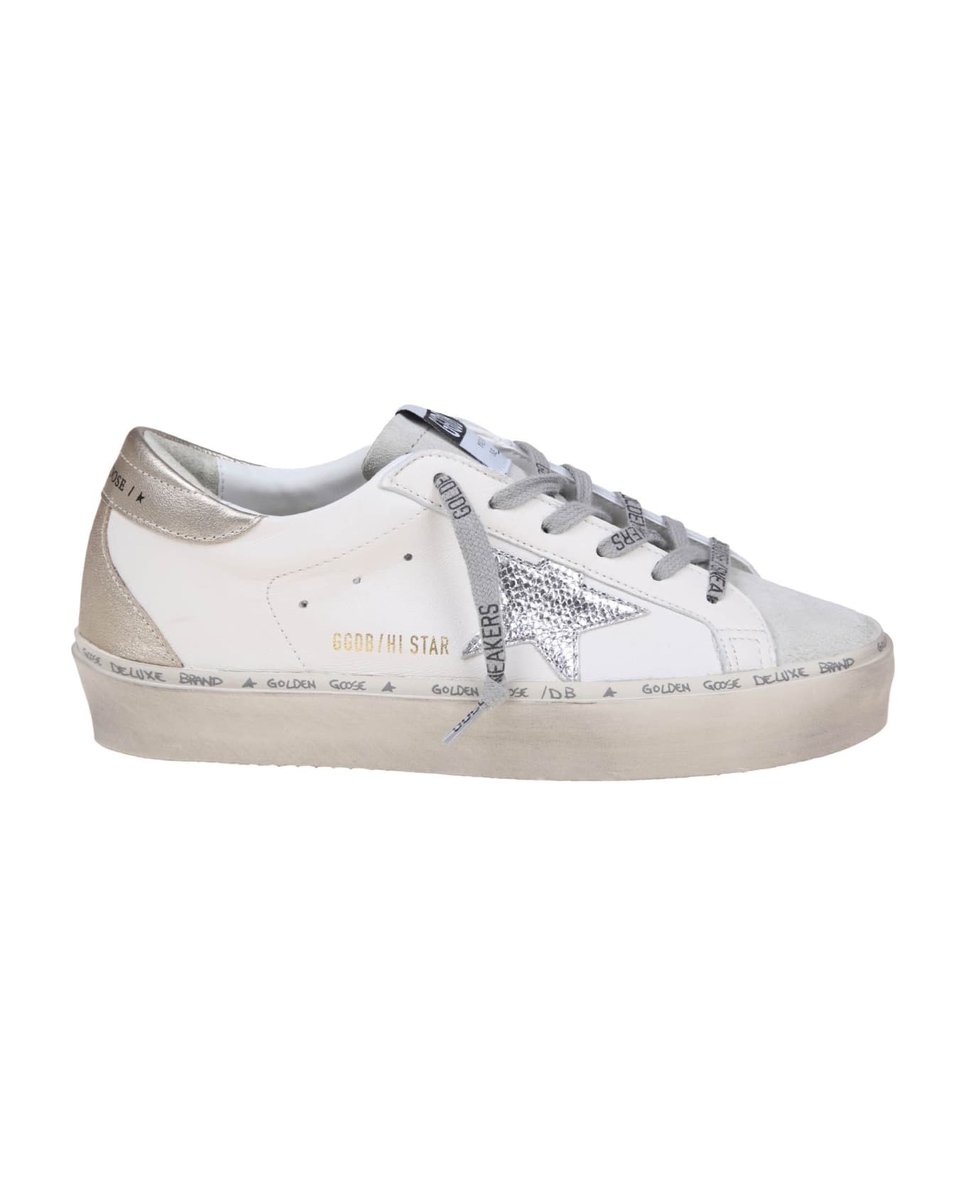 Golden Goose Hi Star Sneakers - WHITE/ICE