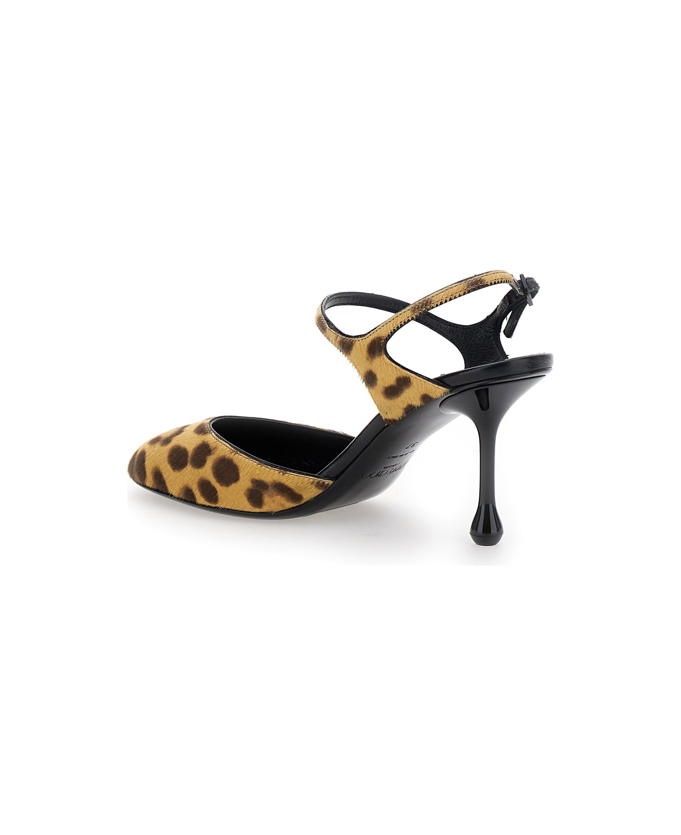 Jimmy Choo 'pixie' Brown Pumps With High Sculpted Heel And All-over Leopard Print In Tech Fabric Woman - NATURAL