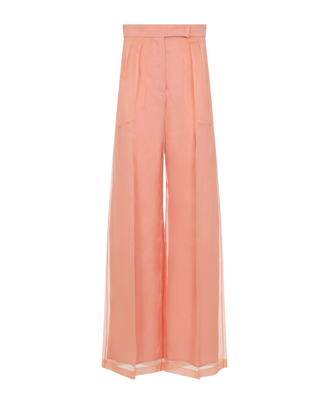 Max Mara Pianoforte Silk Trousers - Pink (albicocca)