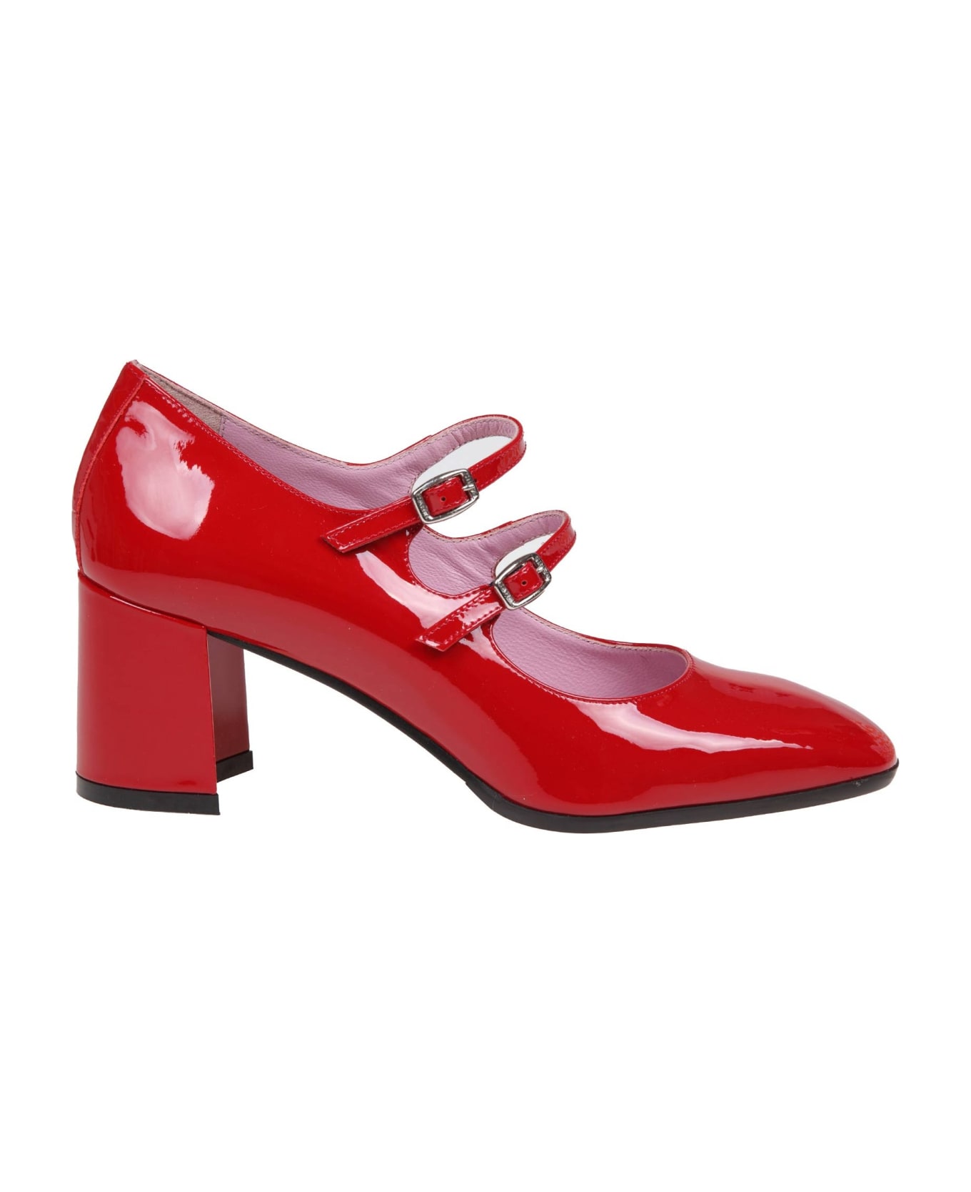 Carel Alice Pump In Red Patent Leather - Rouge