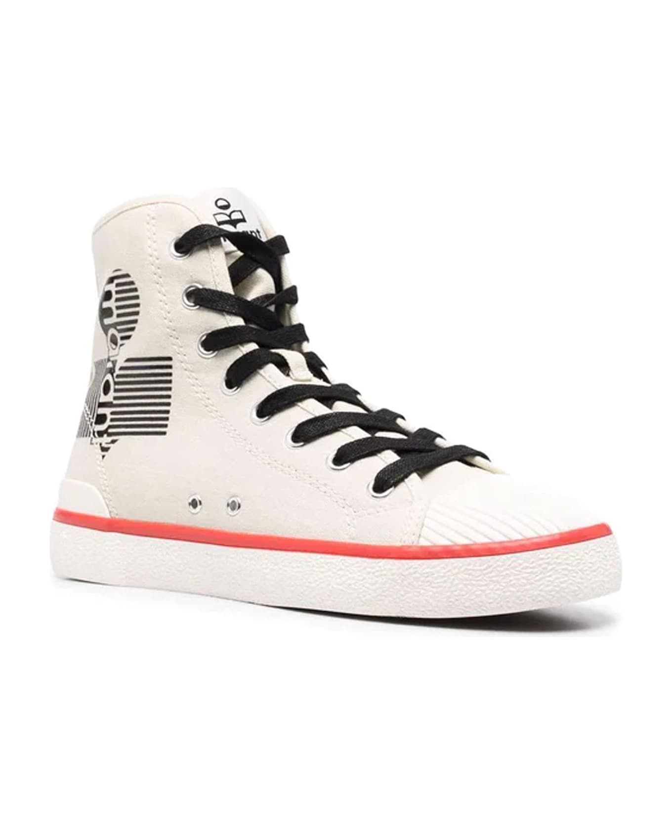 Isabel Marant Logo Canvas Sneakers - Beige