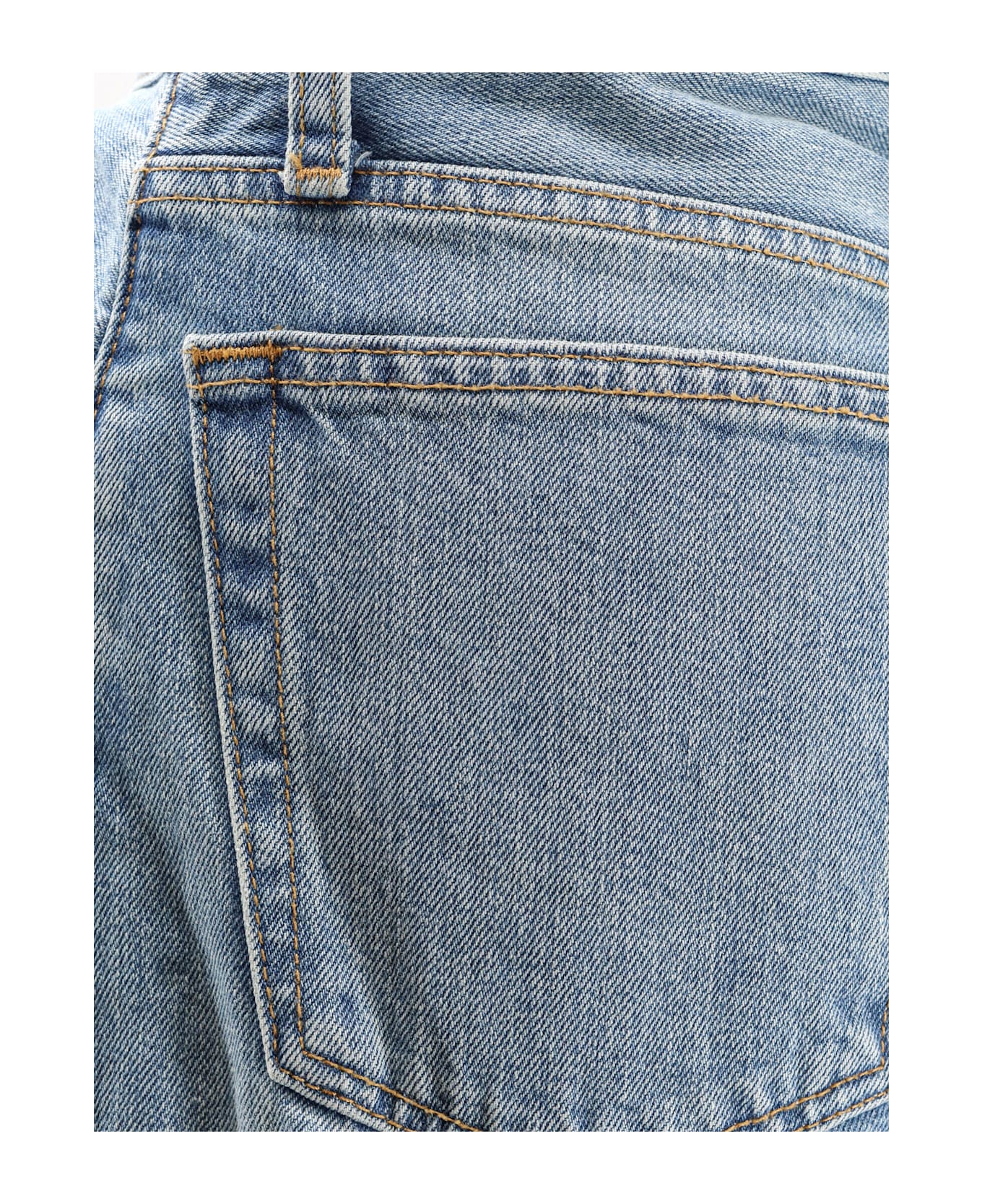 RE/DONE Jeans With Raw Cut Cuff - Denim