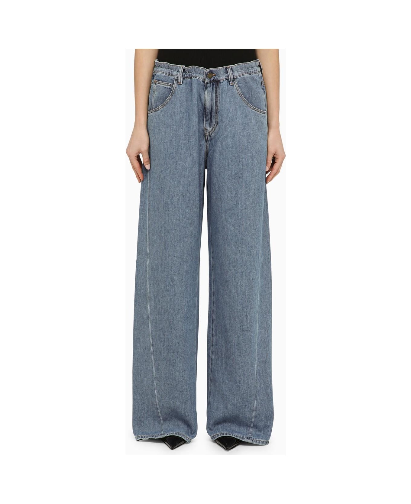 DARKPARK Light Blue Iris Wide Jeans - Blue