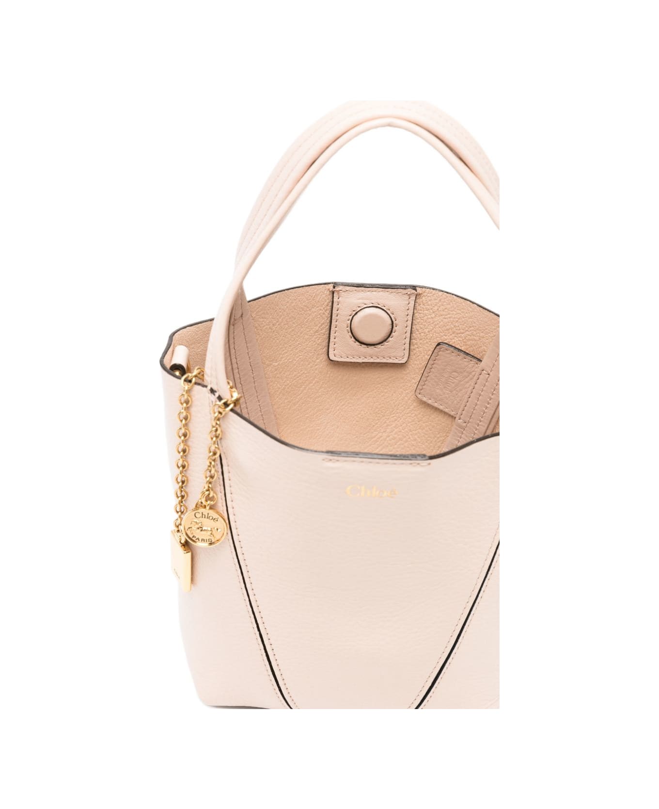 Chloé Spin Small Leather Tote - Pink
