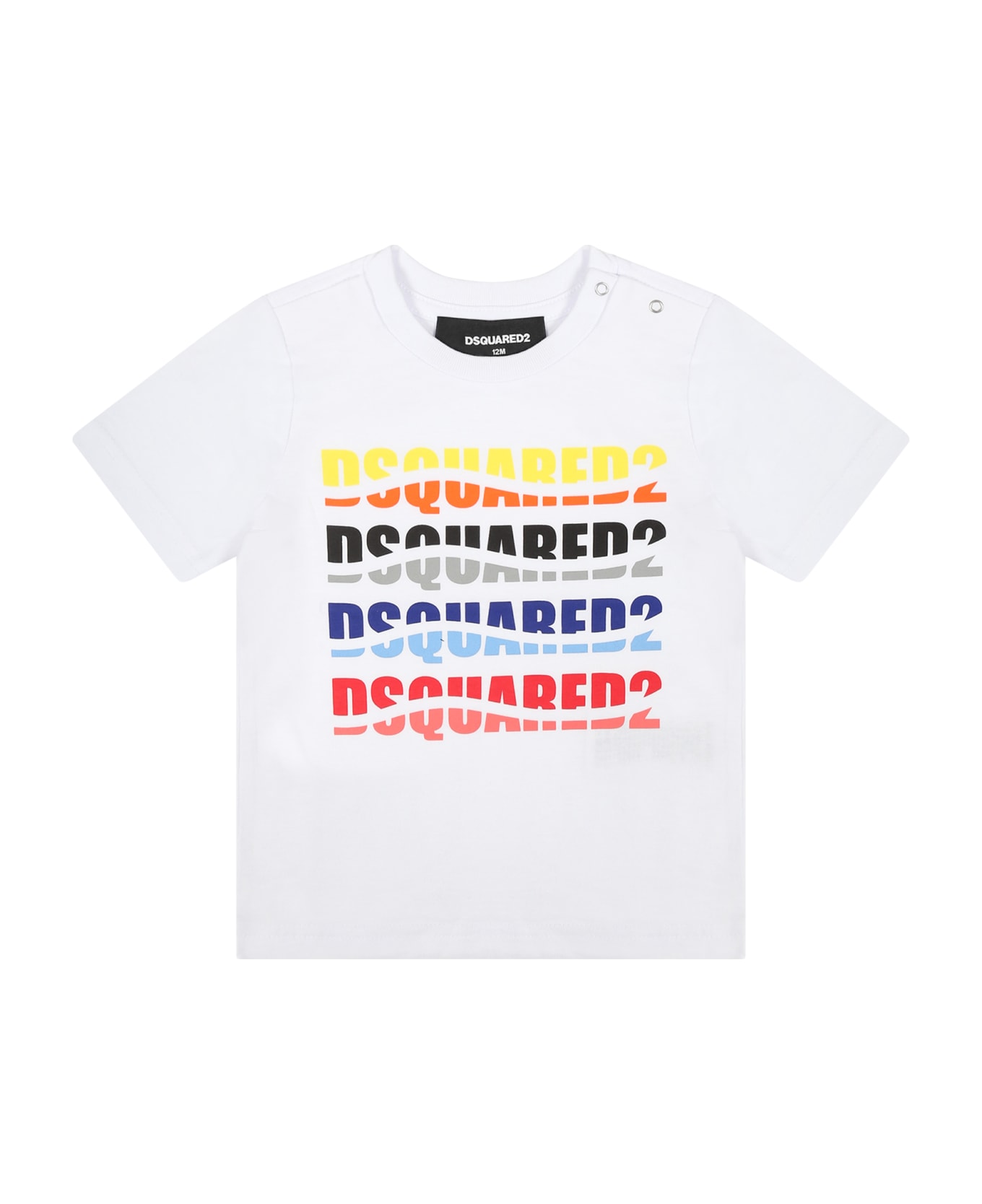 Dsquared2 White T-shirt For Baby Boy With Logo - White