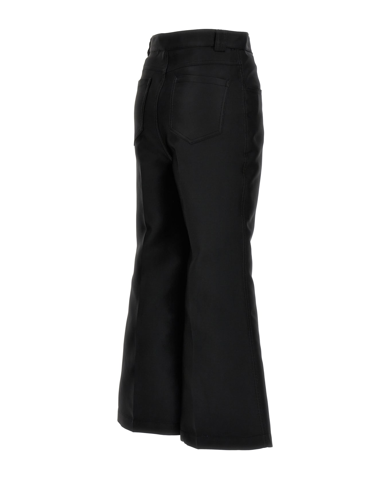 Giambattista Valli Cropped Silk Blend Pants - Black  