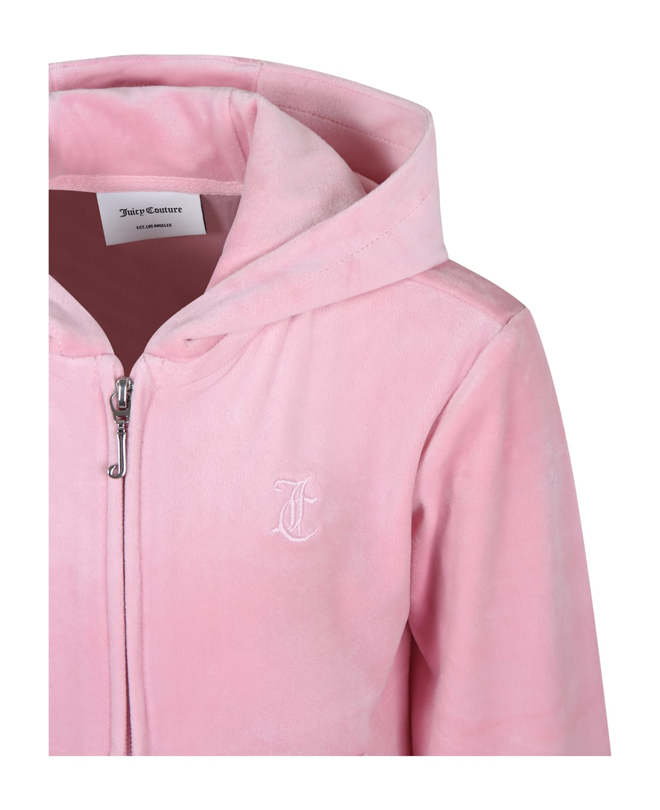 Juicy Couture Pink Sweatshirt For Girl With Logo - Pink