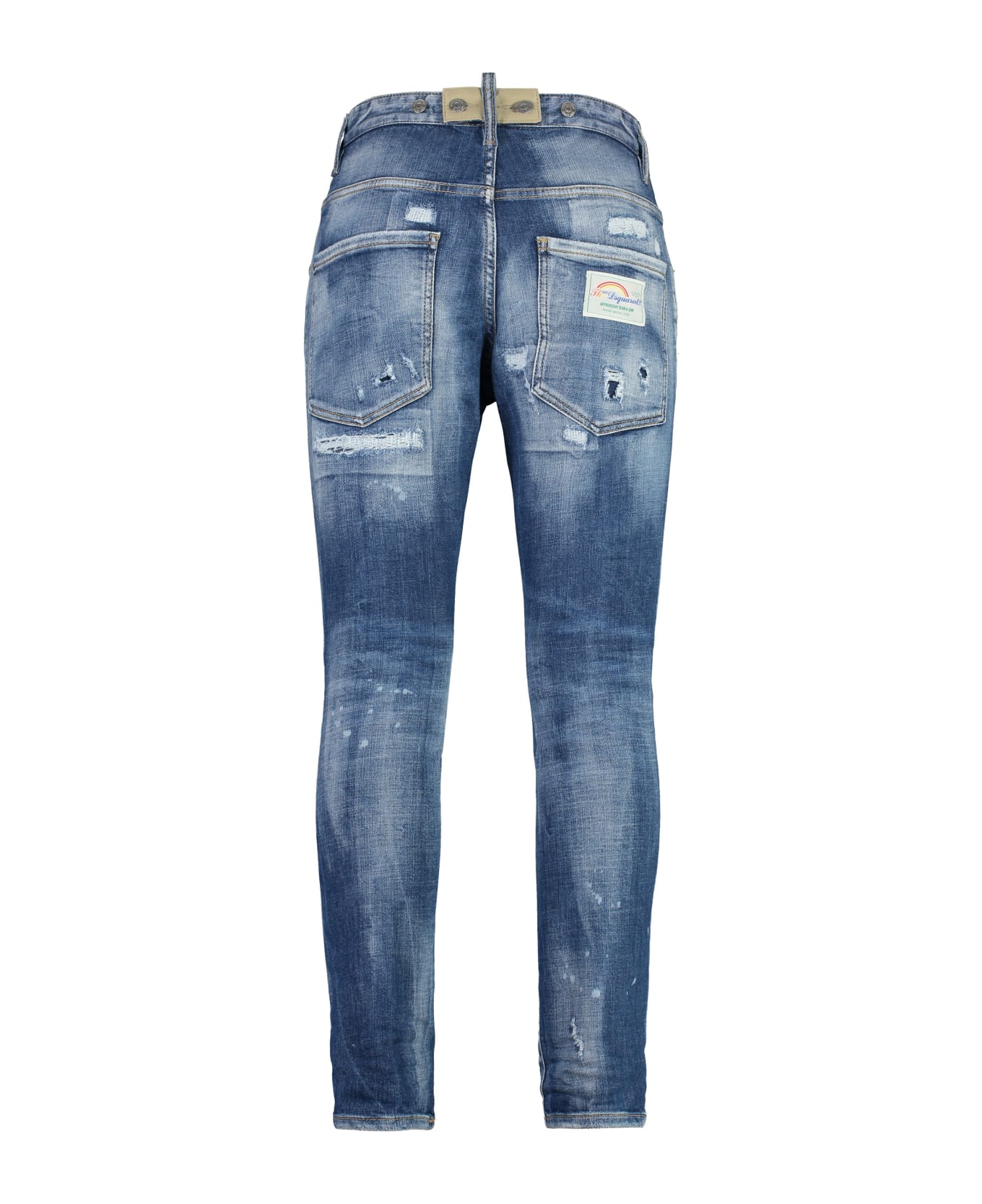 Dsquared2 Destroyed Slim Fit Jeans - BLUE デニム