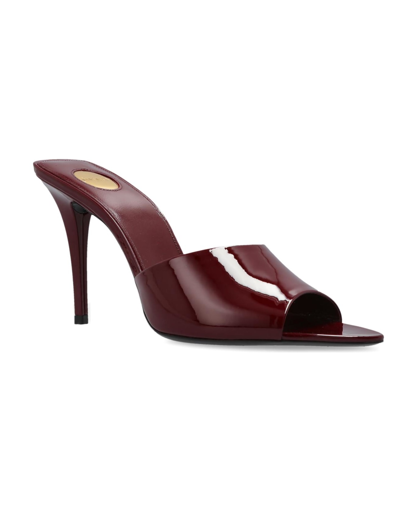 Saint Laurent Romy Heeled Mules - Bordeaux