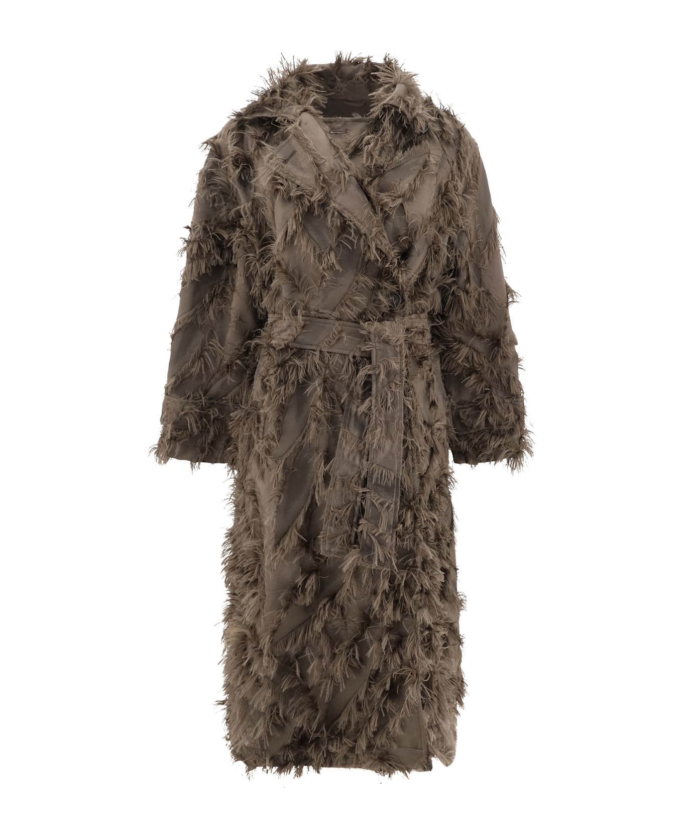 Brunello Cucinelli Coat With Fur Details