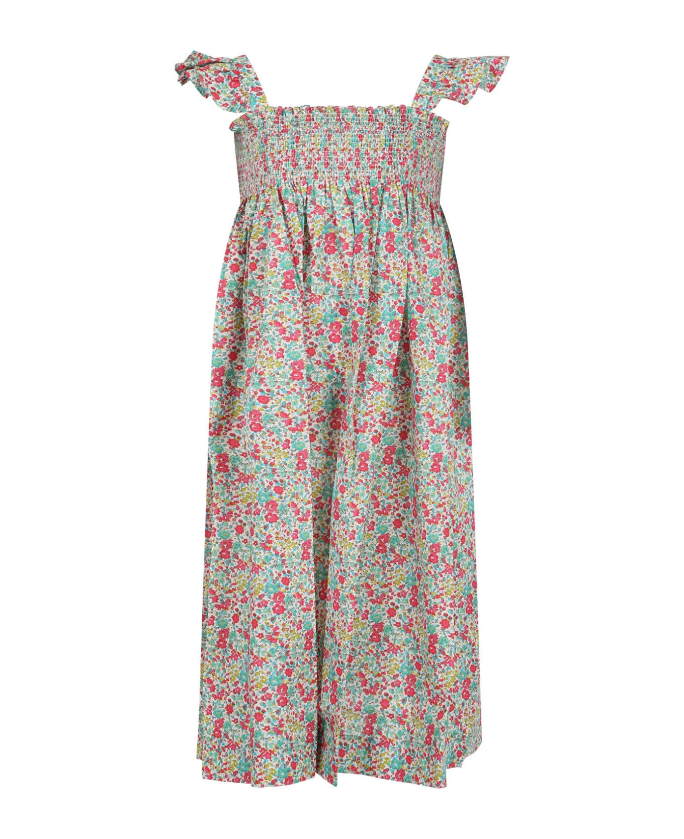 Bonpoint Multicolor Dress For Girl With Liberty Print - Multicolor
