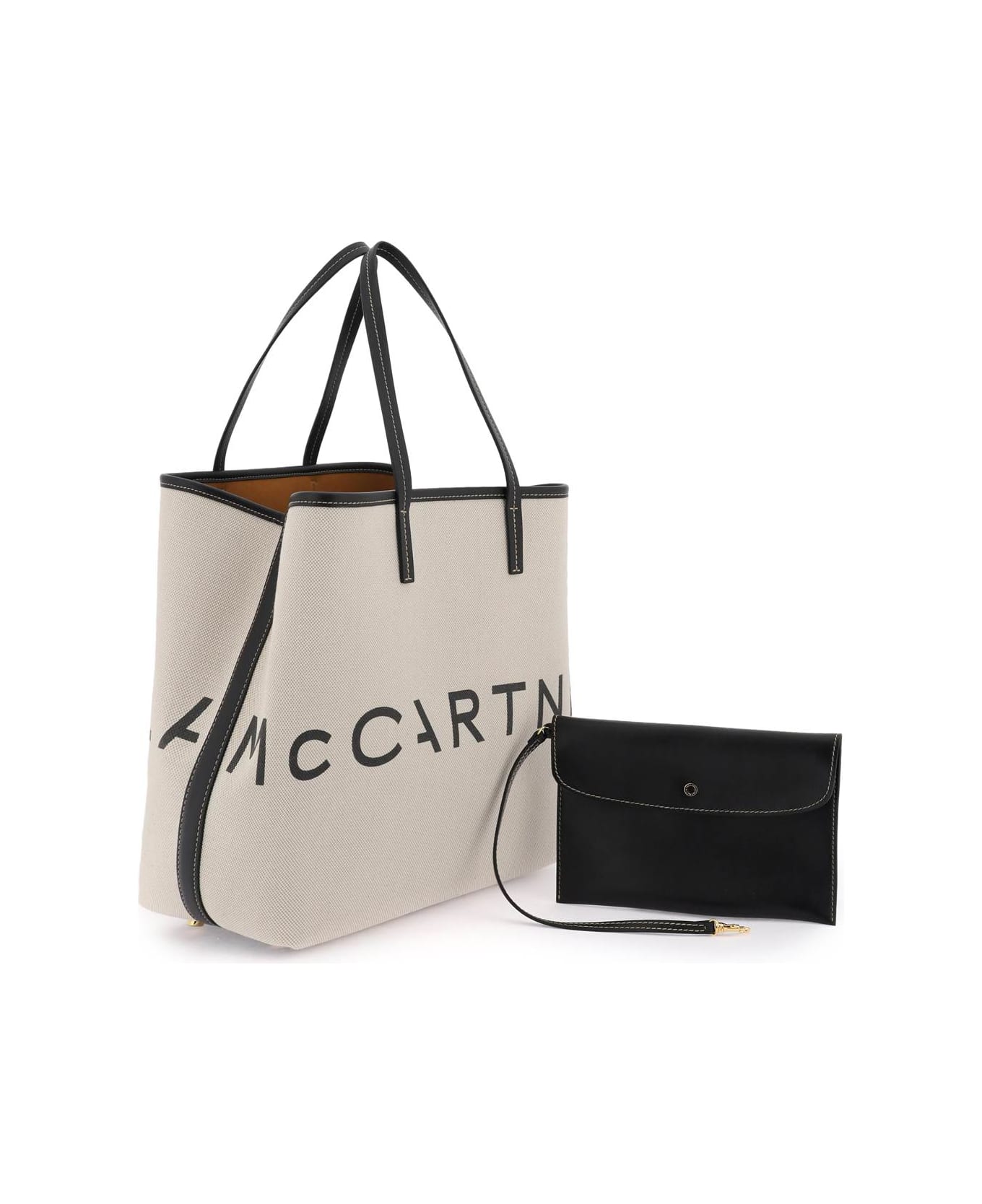 Stella McCartney Organic Cotton Canvas Tote Bag - ECRU (White)