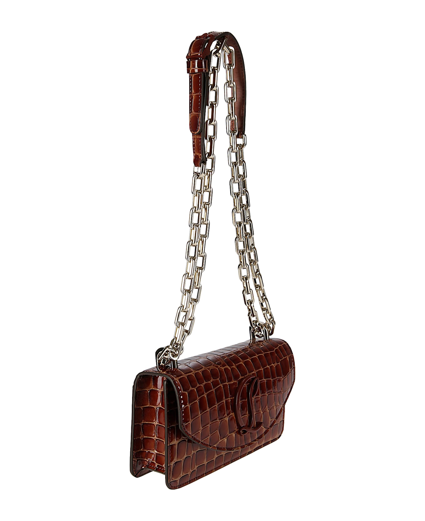 Christian Louboutin Loubi54 Chain Crossbody Small - ACAJOU