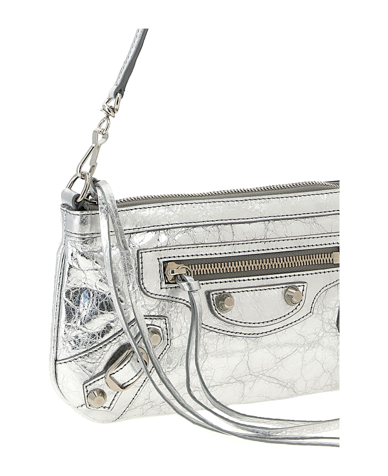 Balenciaga 
le City
 Clutch - Silver