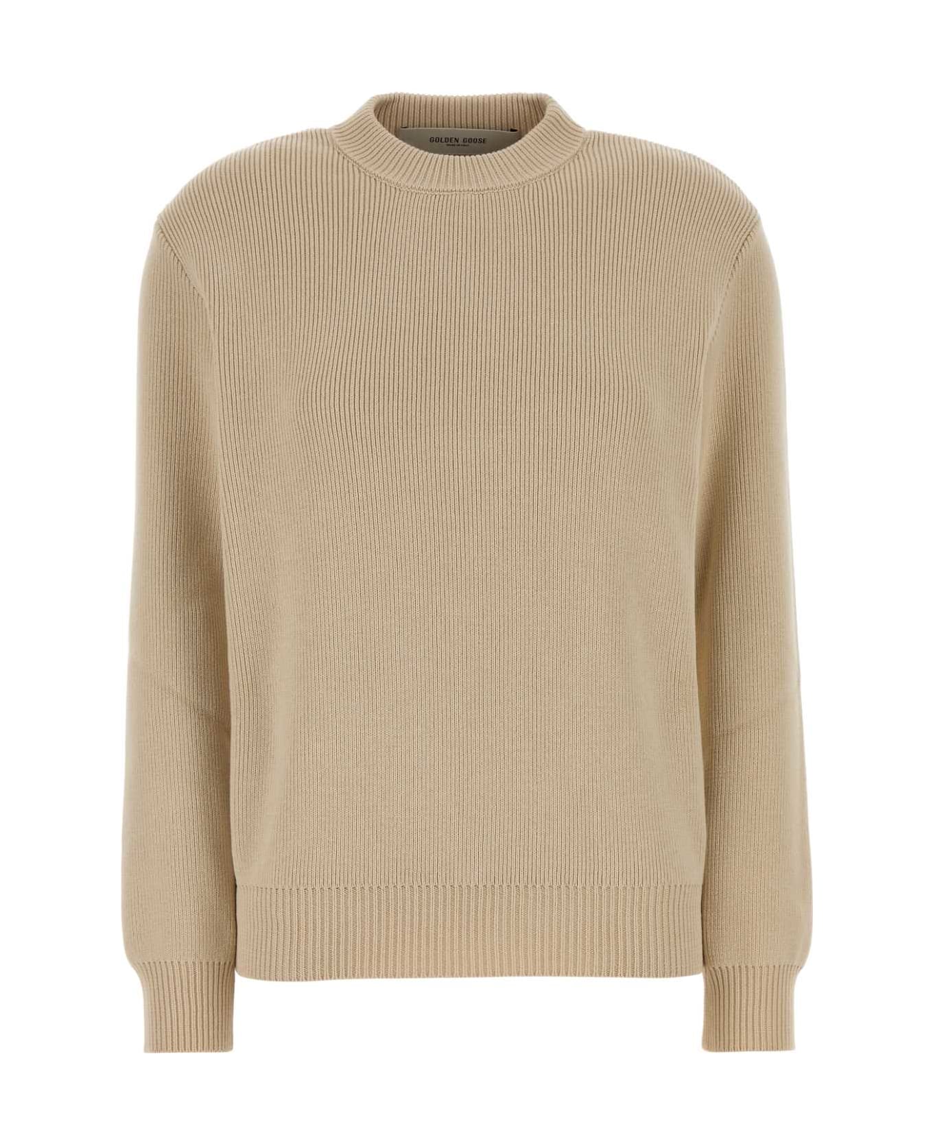 Golden Goose Beige Stretch Cotton Blend Dany Sweater - TRAVERTINE