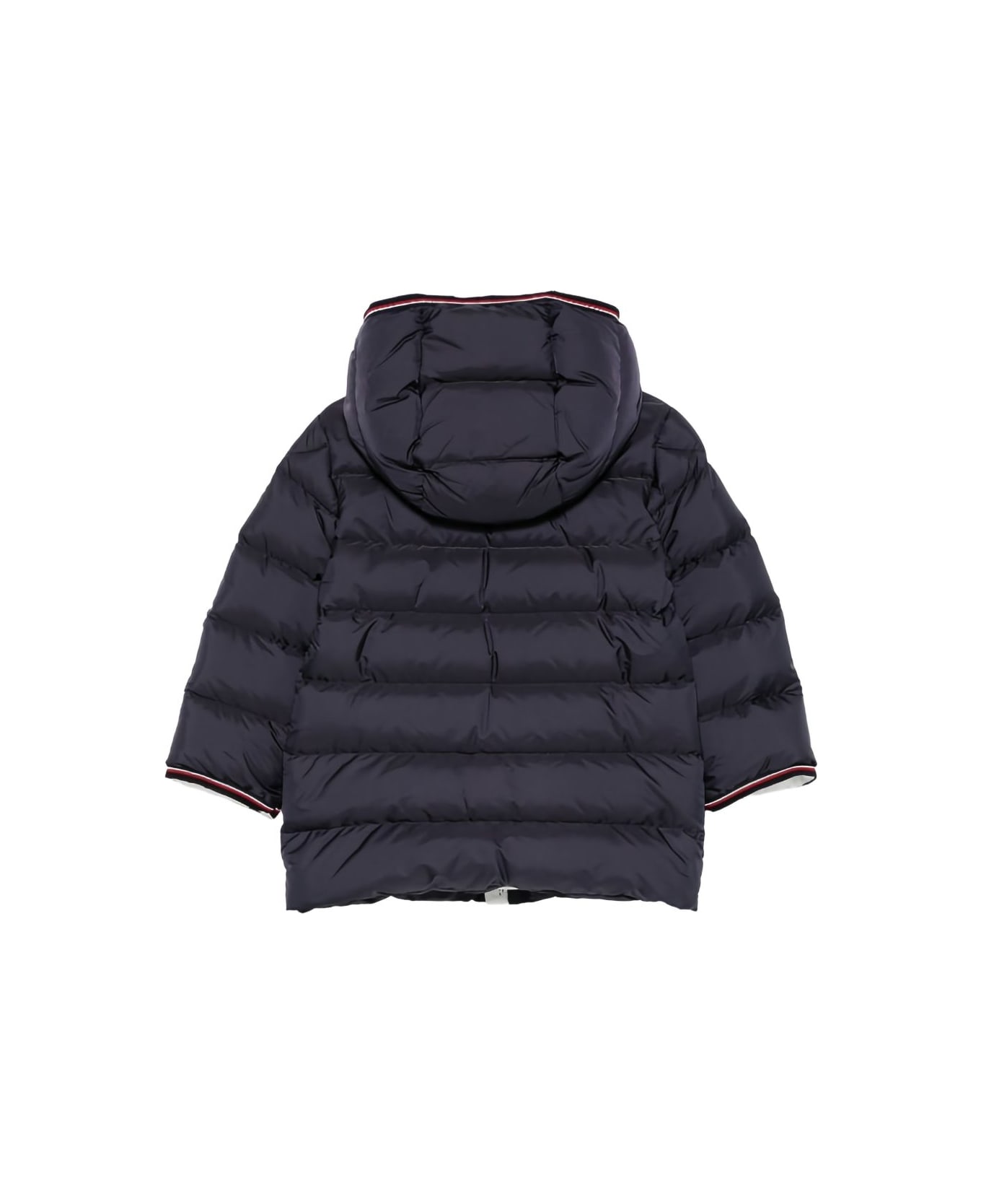 Moncler Enfant Blue Hooded Down Jacket - Blue