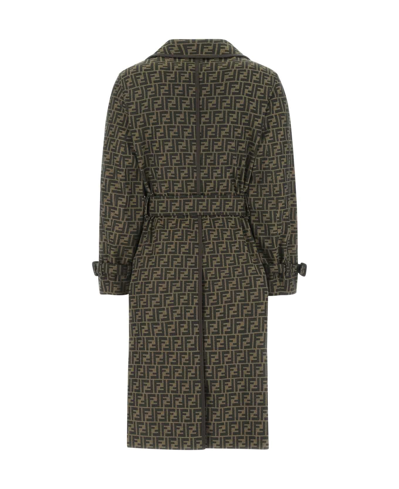 Fendi Embroidered Polyester Blend Trench Coat - F1440