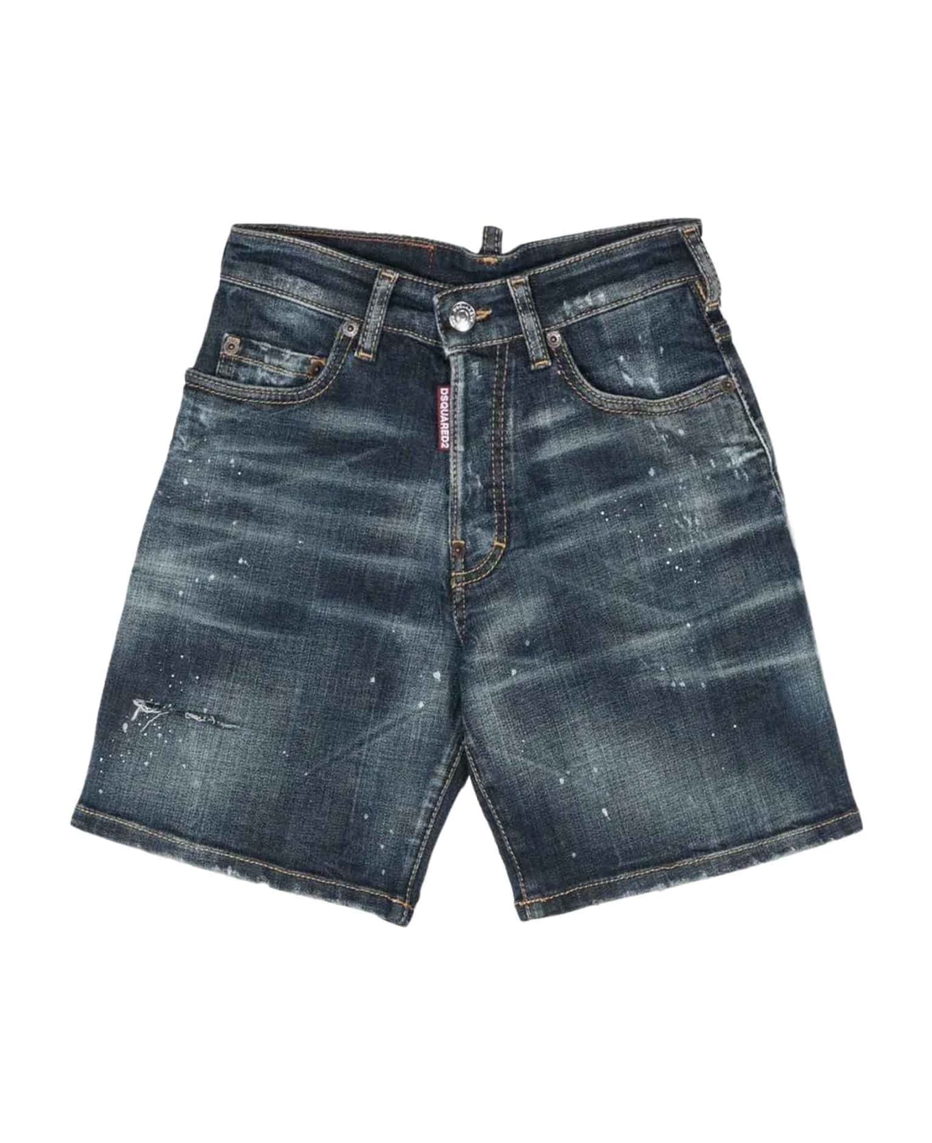 Dsquared2 Blue Denim Shorts Boy - Denim