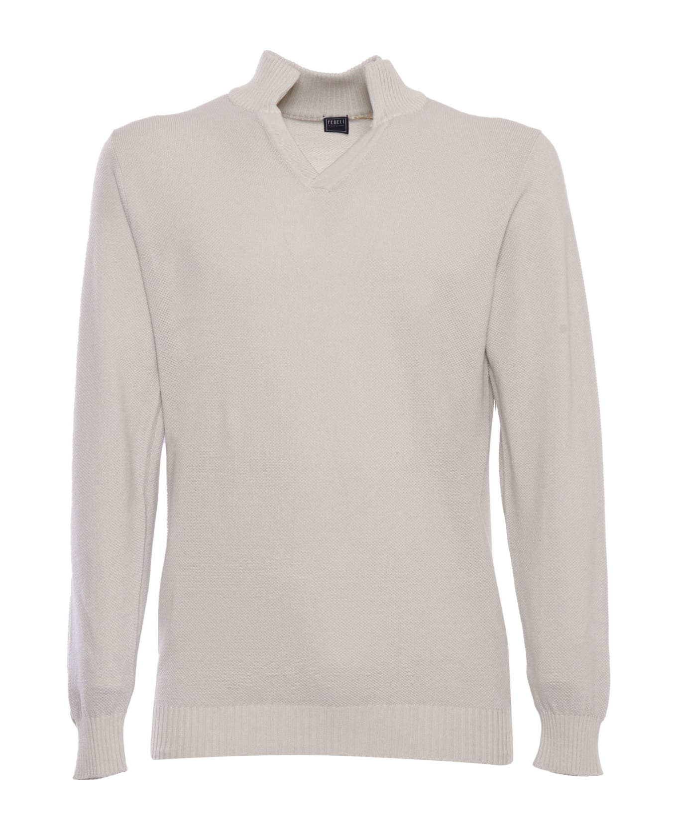 Fedeli Supima Dusty Sweater - WHITE ニットウェア
