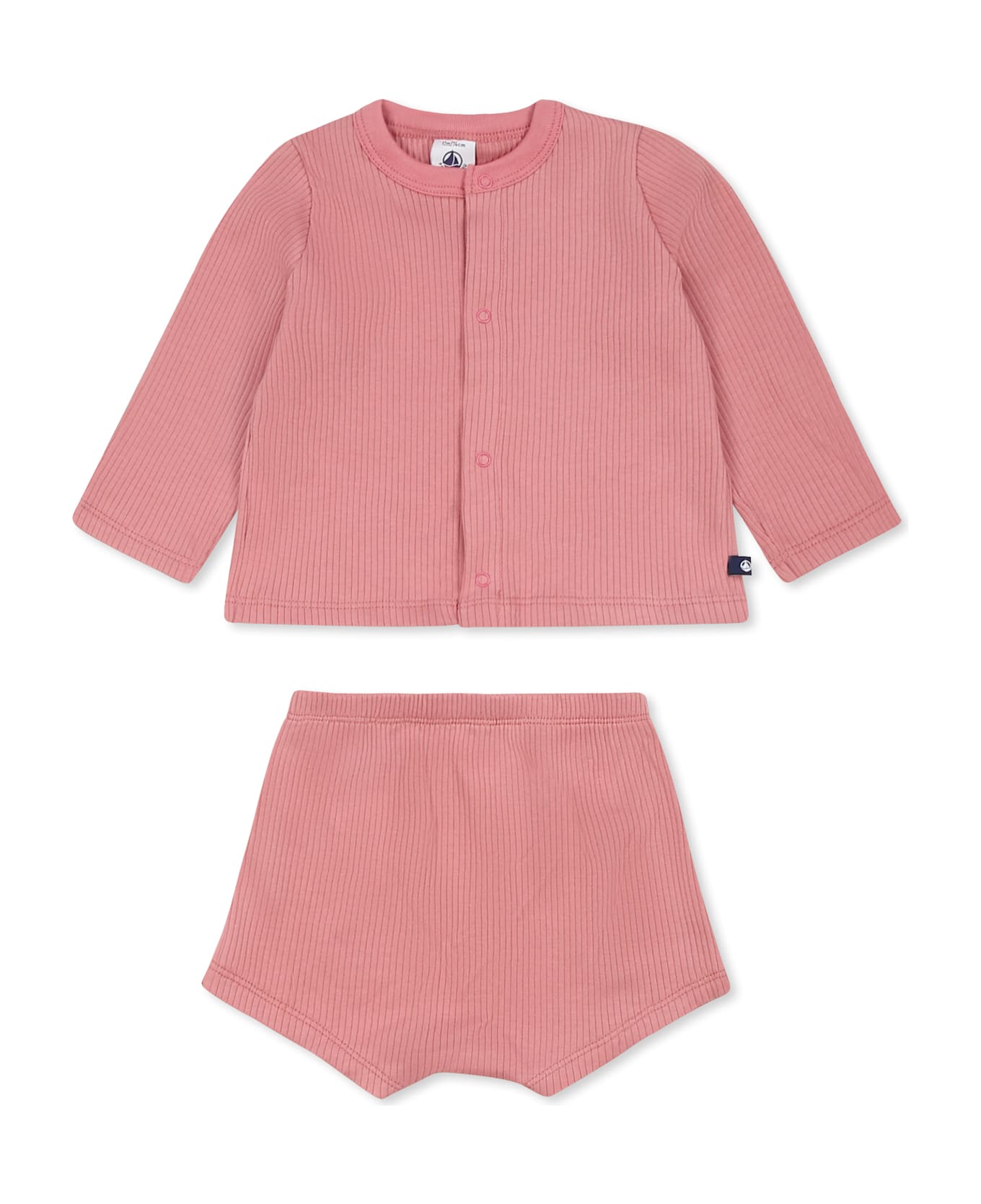 Petit Bateau Pink Suit For Baby Girl - Pink