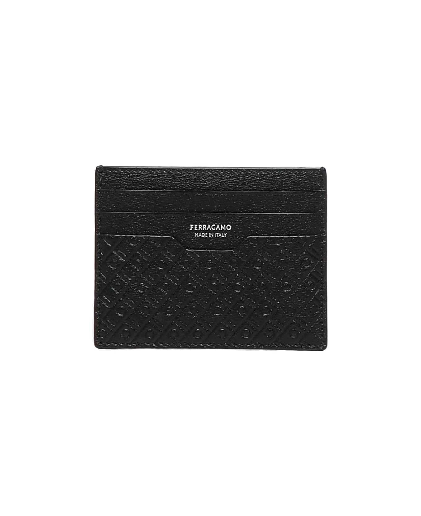 Ferragamo Monogram Card Holder - Black