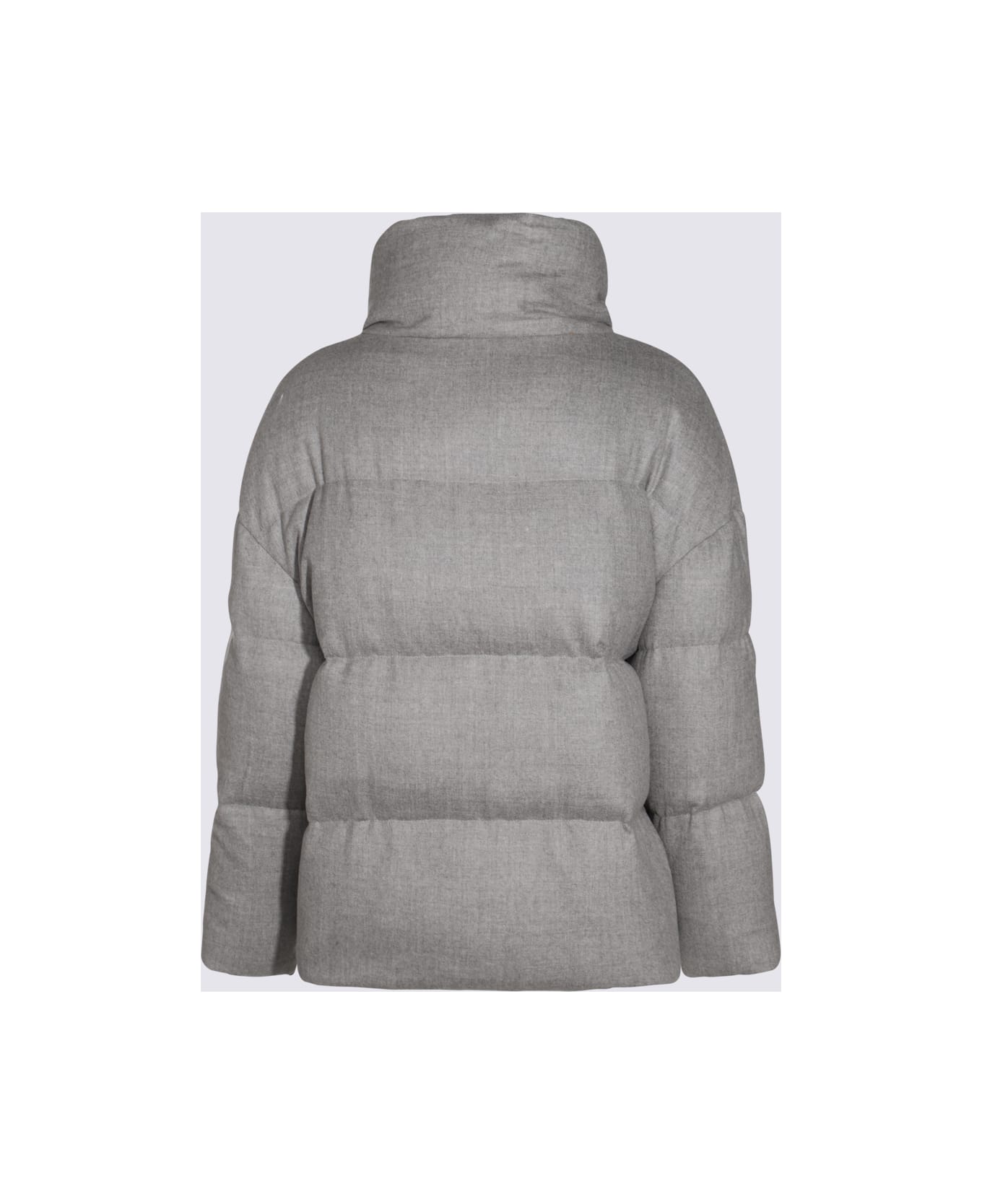 Antonelli Grey Wool Down Jacket - Beige