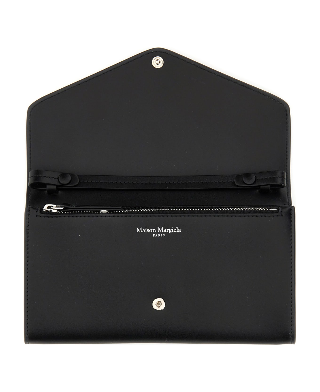 Maison Margiela Wallet With Chain Four Stiches - Black