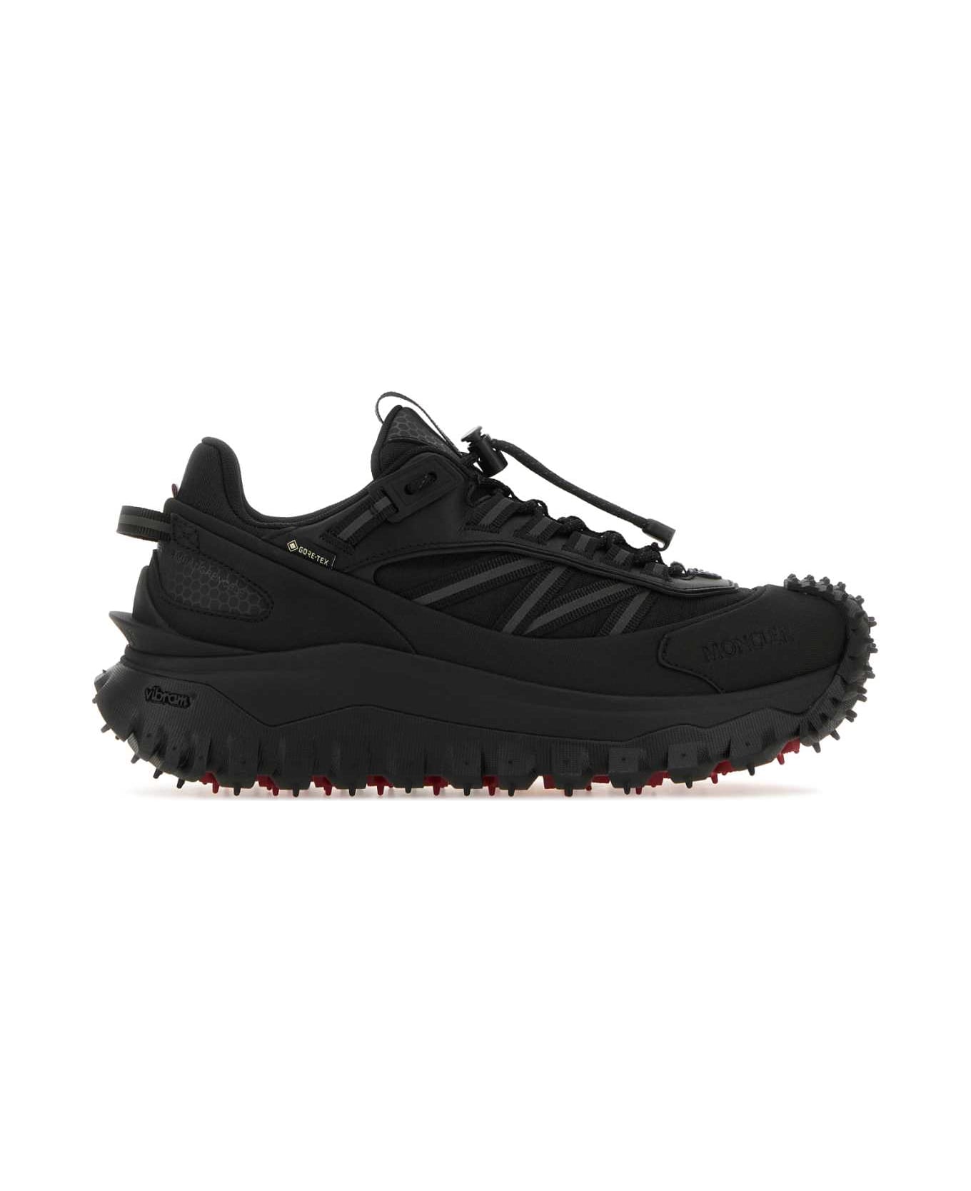 Moncler Black Fabric Trailgrip Gtx Sneakers - 999