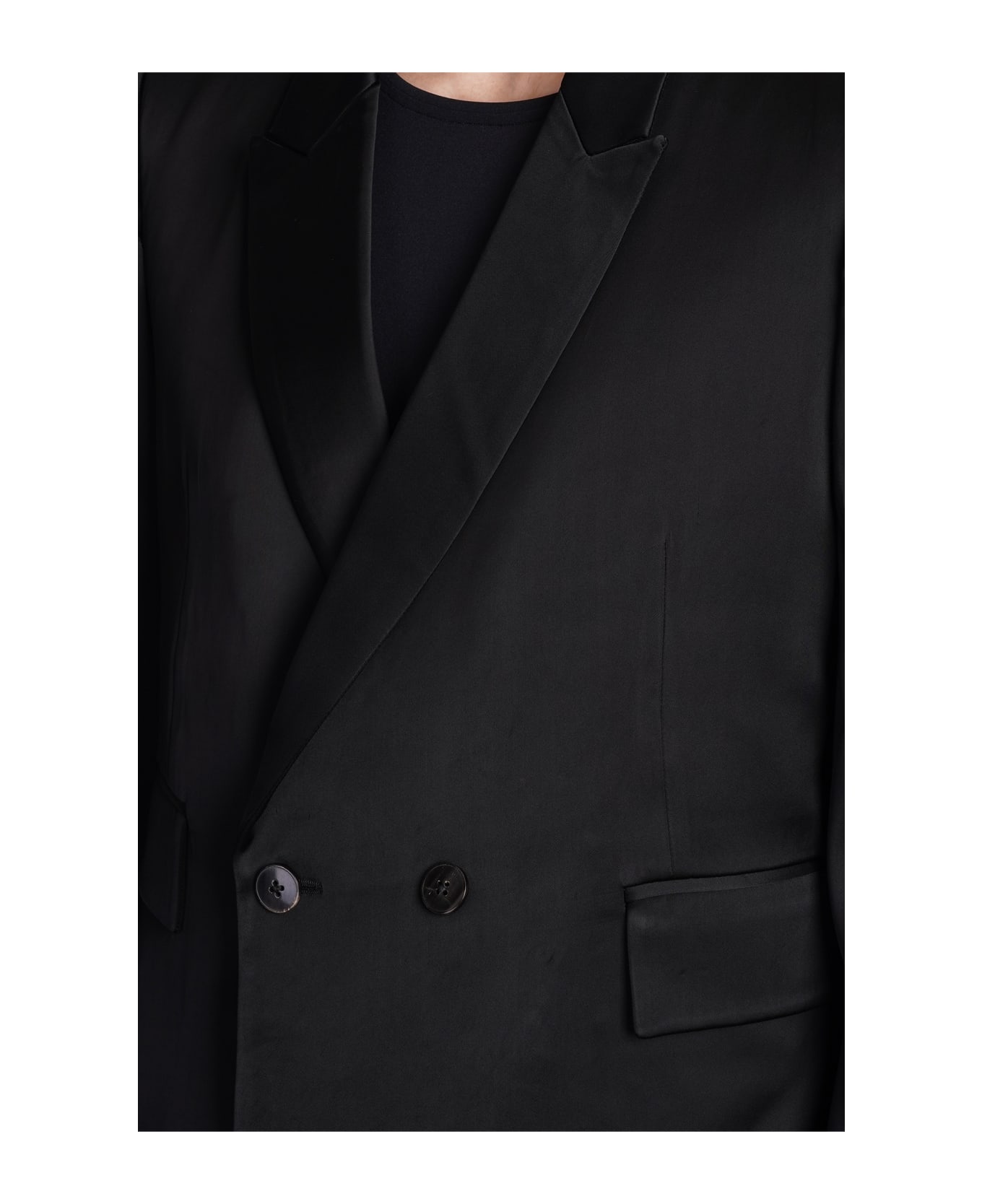 Sapio N4 Blazer In Black Viscose - black