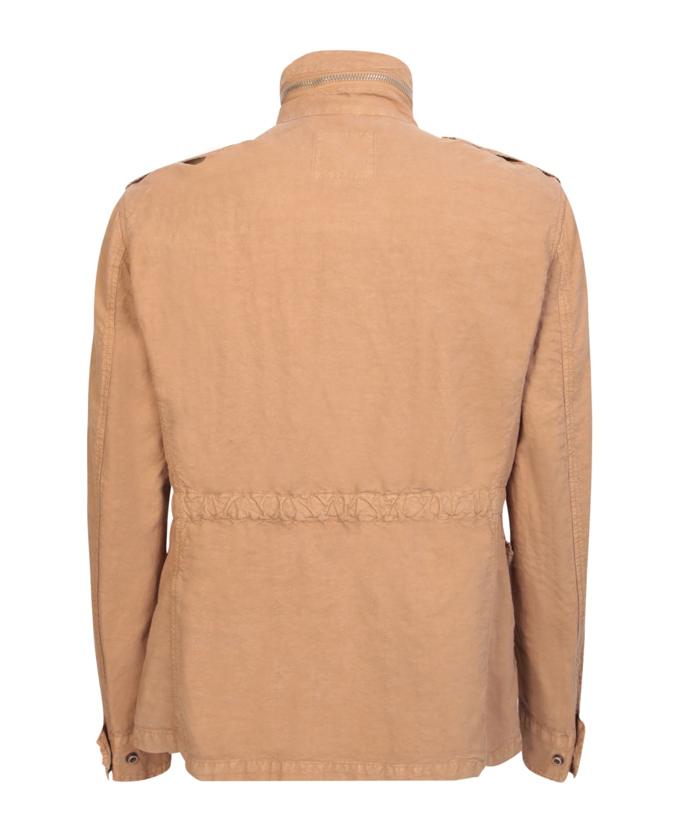 Original Vintage Style Original Vintage Brown Cotton Zip Jacket - Brown