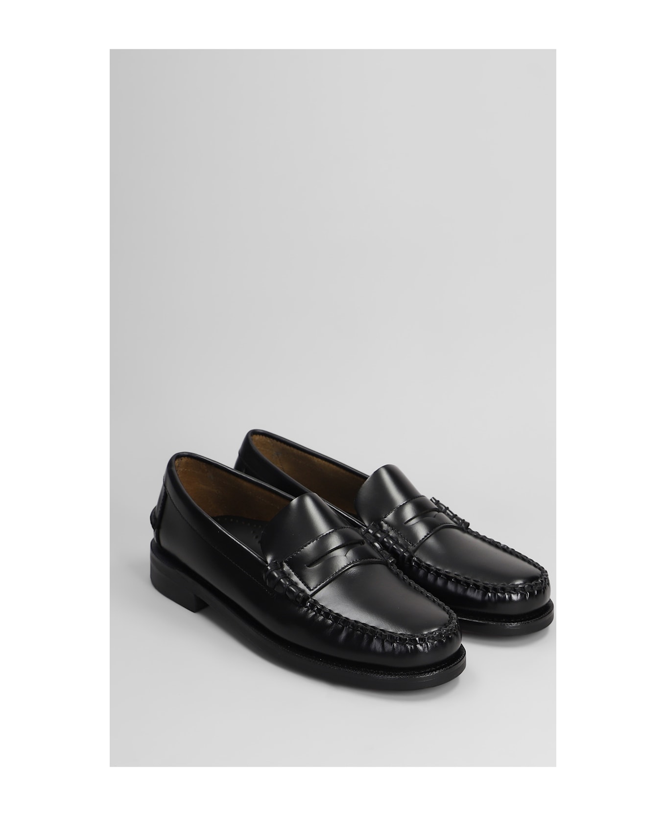Sebago Classic Dan Loafers In Black Leather - black