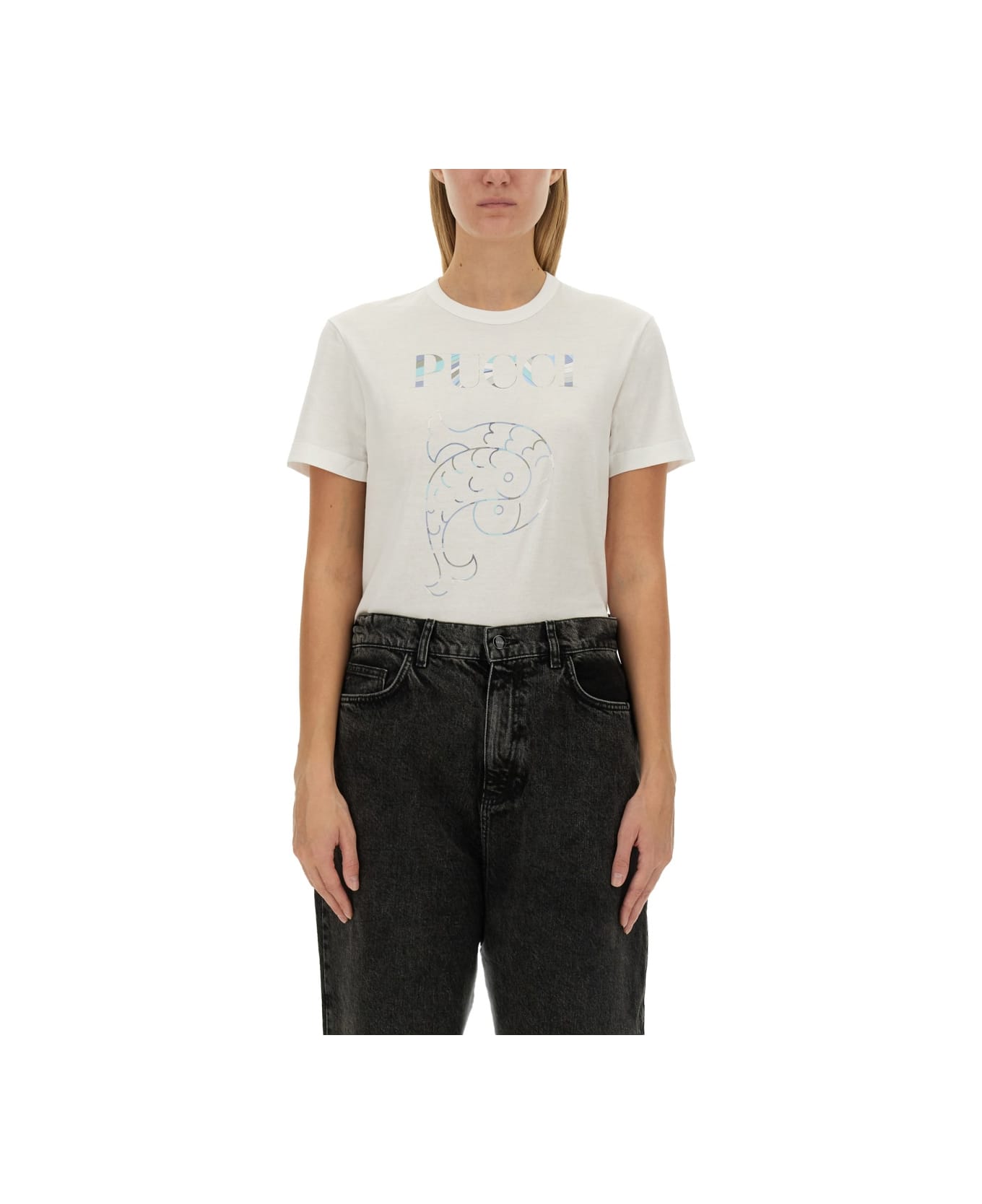 Pucci T-shirt With Logo - White